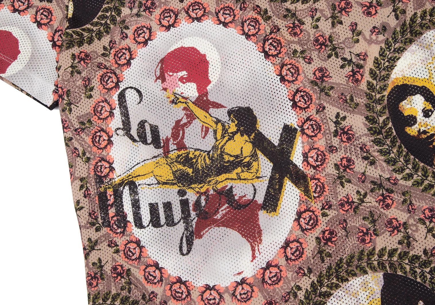 Jean Paul Gaultier Collage Print Poly Mesh Shirt in Mocha Multi Size 48 Size US M / EU 48-50 / 2 - 12 Thumbnail
