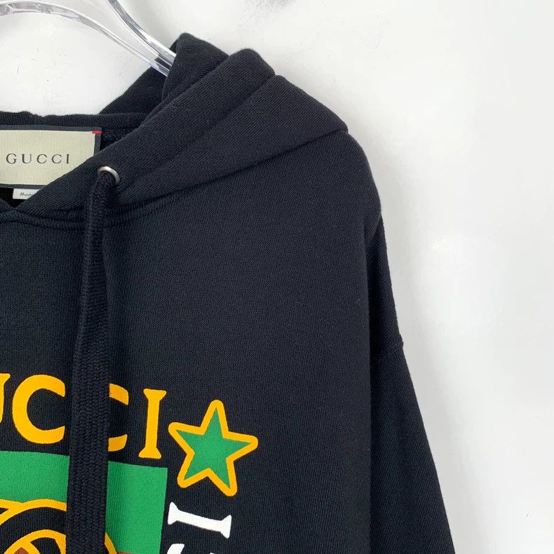 Gucci Gucci Black logo printed hooded long-sleeved cotton sweatsh Size US S / EU 44-46 / 1 - 3 Thumbnail
