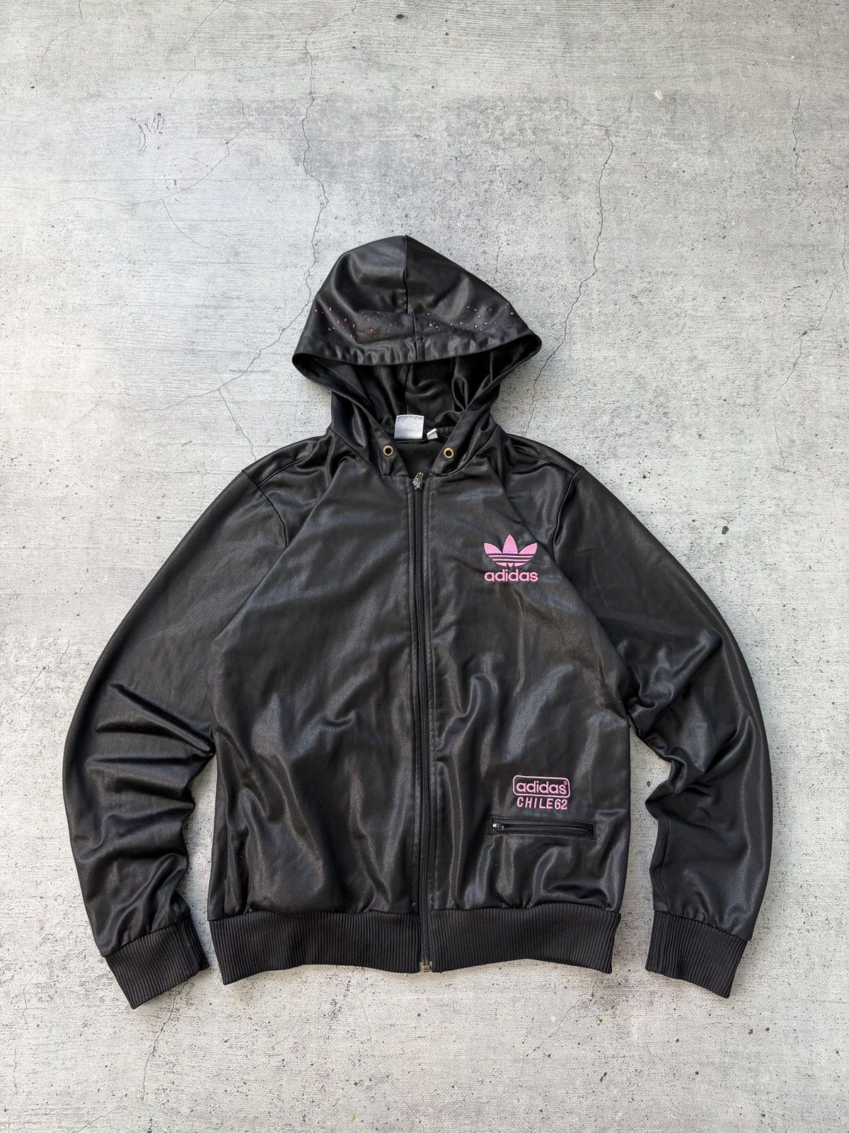Adidas Adidas Chile 62 sherpa zip-up hoodie jacket shiny y2k 00s Size S / US 4 / IT 40 - 1 Thumbnail