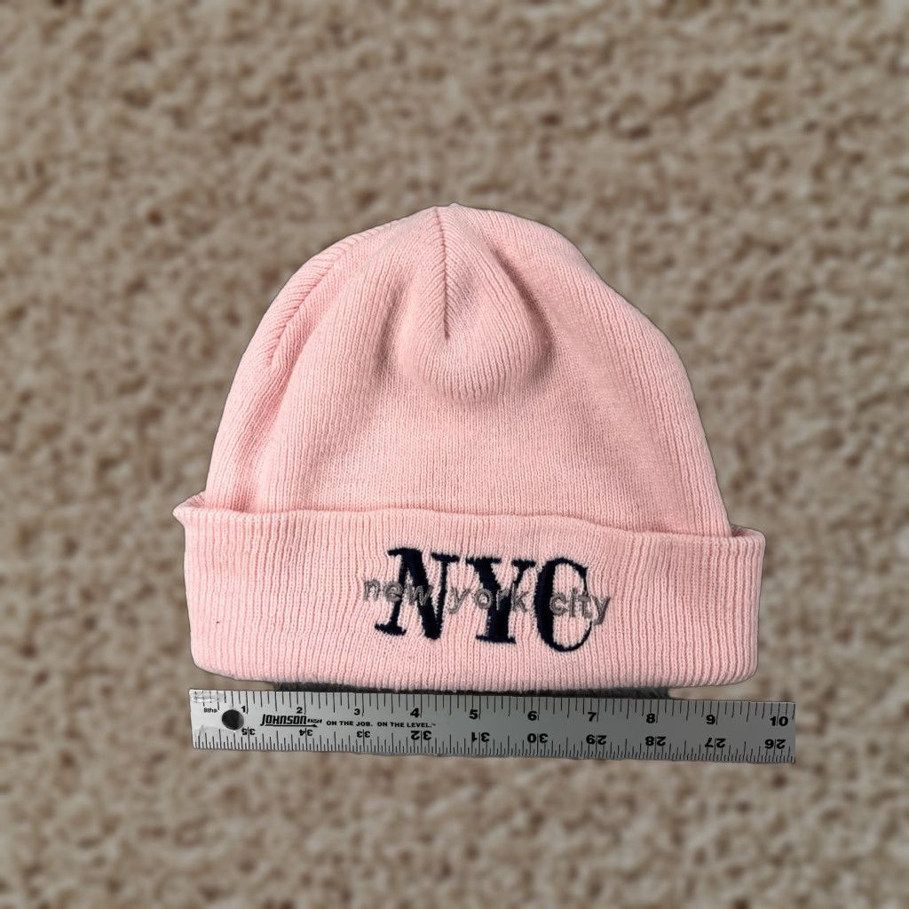Pinko New York City Beanie Womens One Size Pink Embroidered 100% Acrylic Skate Size ONE SIZE - 1 Thumbnail