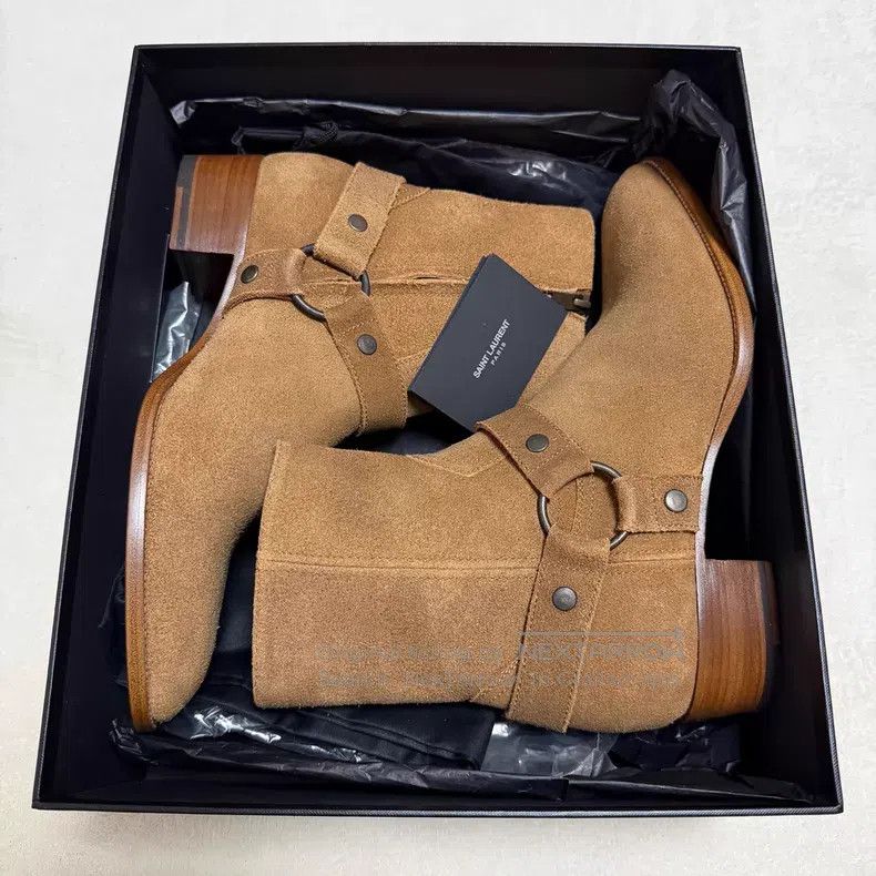 Saint Laurent Paris Saint Laurent Paris Yellow Suede Chelsee Boots i Size US 10 / EU 43 - 3 Thumbnail