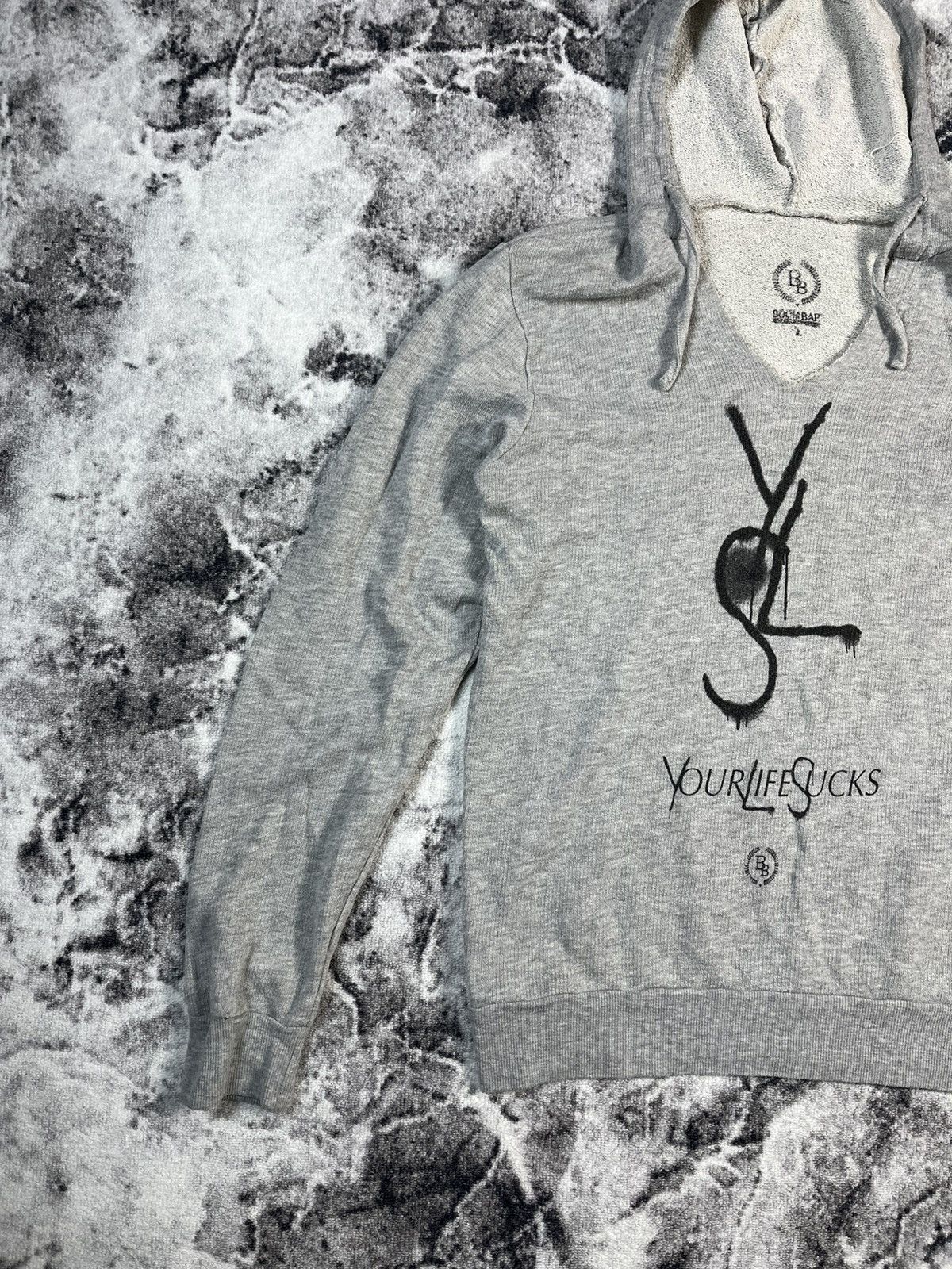 Other Boom Bap YSL YourLifeSucks Gray Hoodie Size L Size US L / EU 52-54 / 3 - 2 Thumbnail