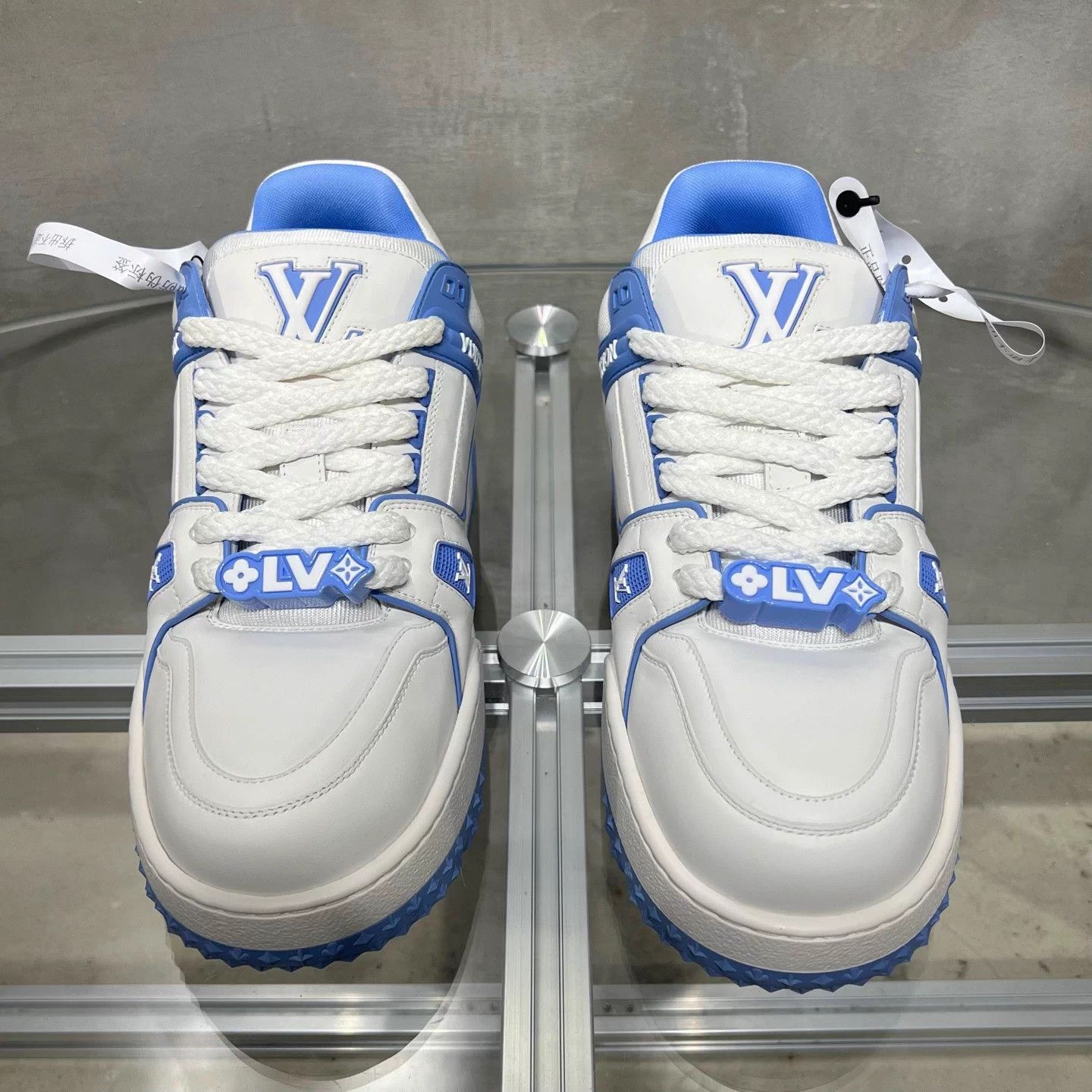 Louis Vuitton LV Trainer Maxi White & Blue UK10 / 44 Size US 11 / EU 44 - 1 Thumbnail
