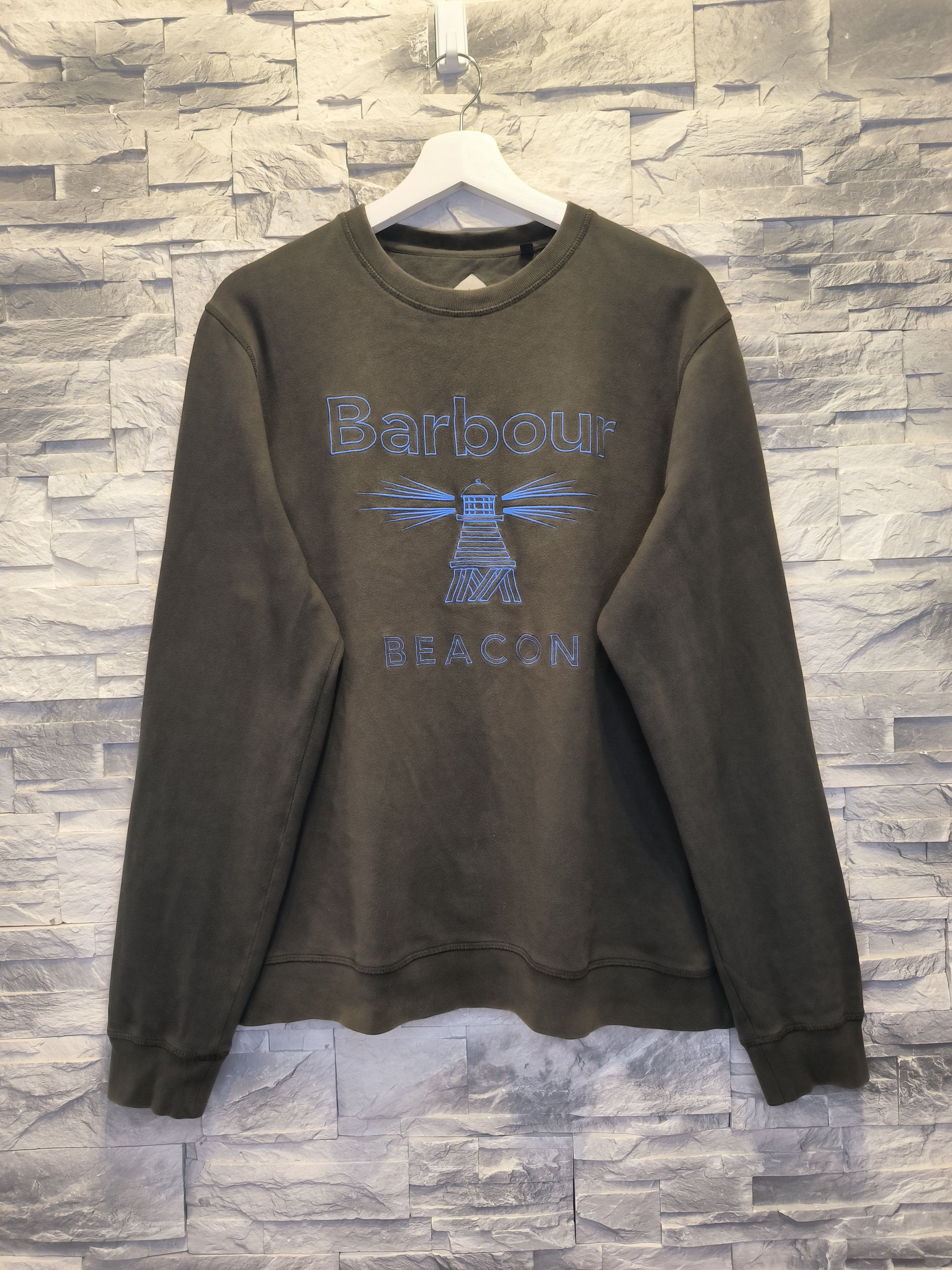 Barbour × Vintage Barbour Beacon Sweatshirt Green Logo Size US M / EU 48-50 / 2 - 1 Thumbnail