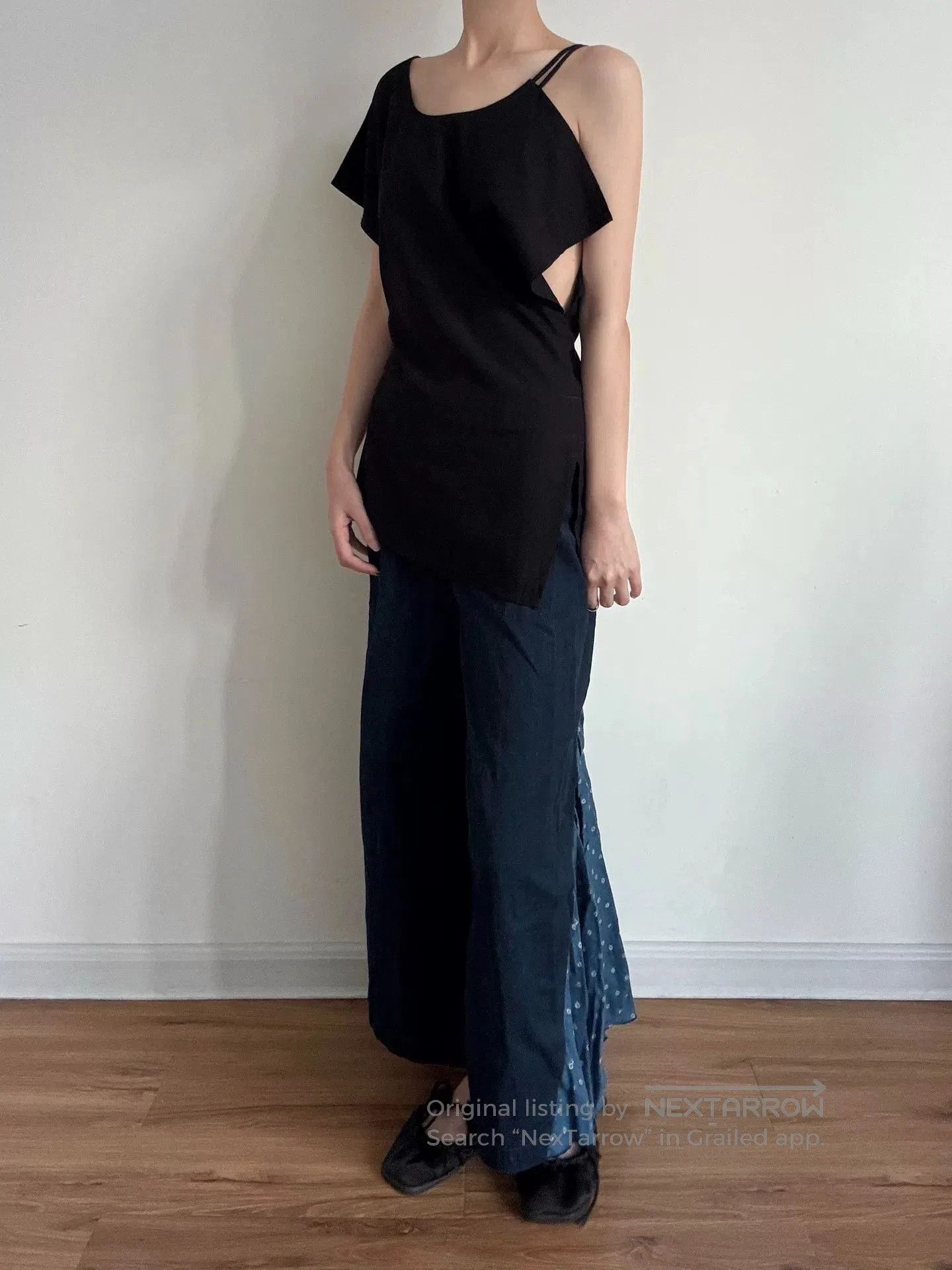 Yohji Yamamoto Black Asymmetric Shoulder Top by Limi Feu. Size S / US 4 / IT 40 - 3 Thumbnail