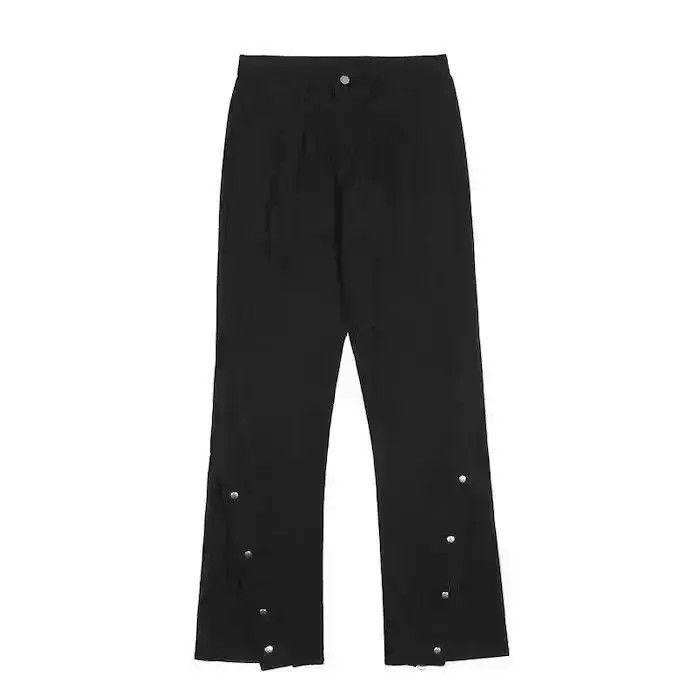 Japanese Brand Black Button Decor Pants, Wide Leg Pants Size US 30 / EU 46 - 4 Thumbnail