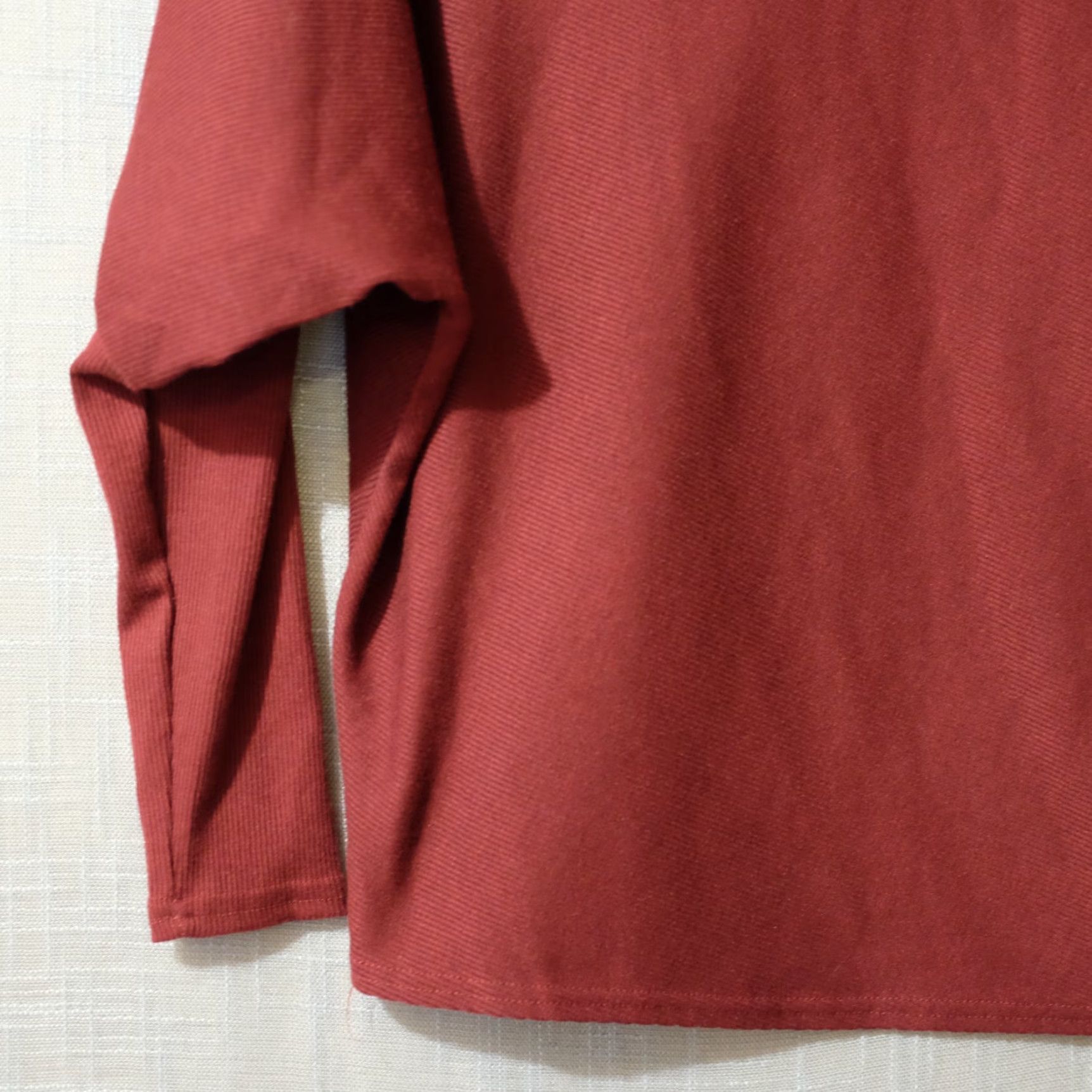 Vintage C+D+M Pullover Sweater Dark Red Womens M Dolman Sleeve Relaxed Fit Knitted Knit Boat Neck Long Sleeve Lightweight Pullover Shirt Women (M) Size M / US 6-8 / IT 42-44 - 3 Thumbnail