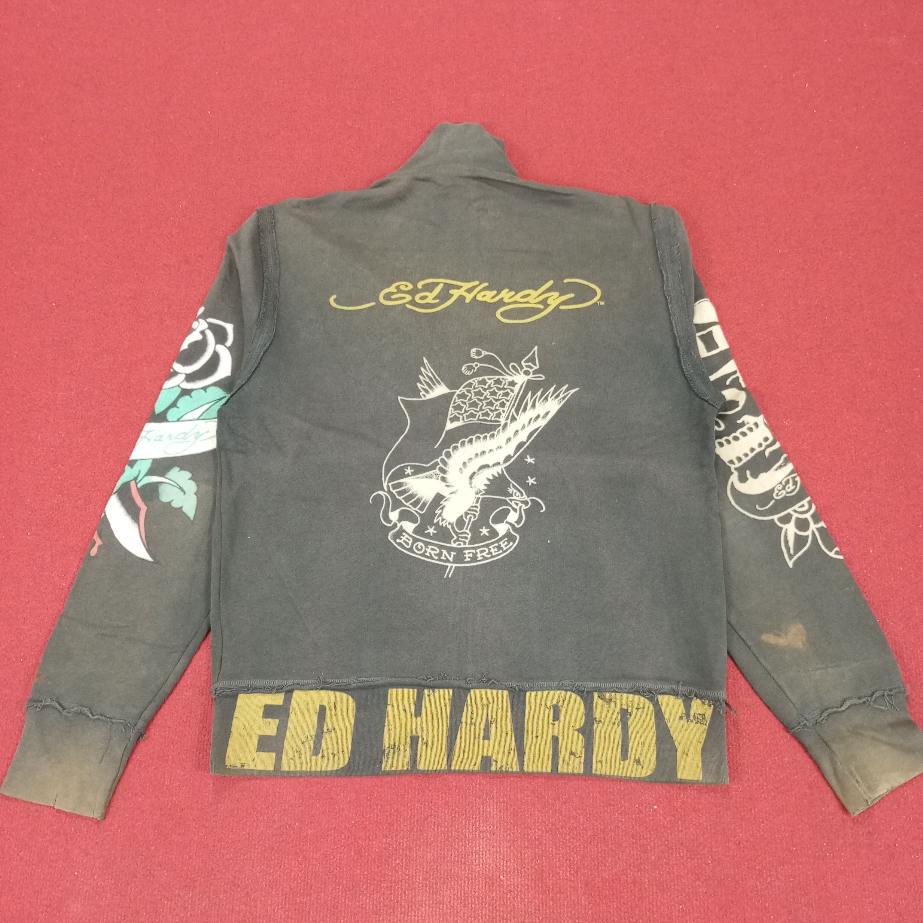 Christian Audigier × Ed Hardy × Vintage Ed Hardy Fashion Rock Punk Skulls Style Sweater Size US M / EU 48-50 / 2 - 1 Thumbnail