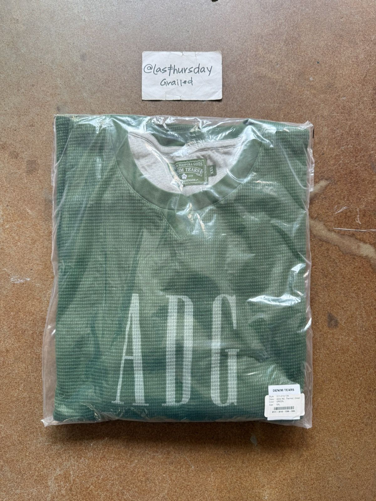 DENIM TEARS Denim Tears ADG Inc. Thermal Green XXL Size US XXL / EU 58 / 5 - 3 Thumbnail