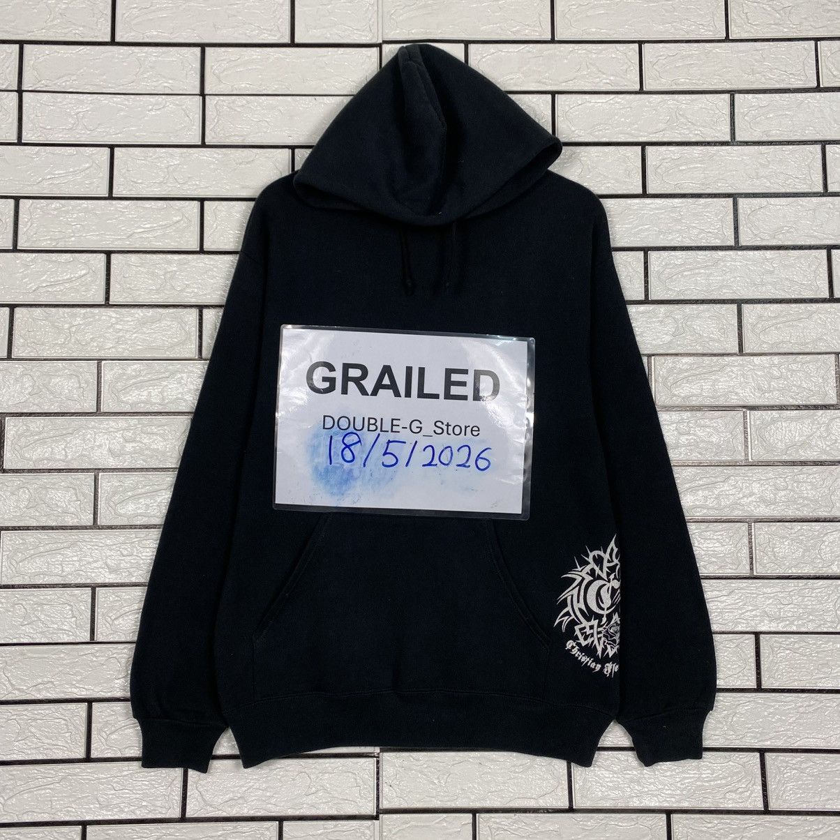Japanese Brand Tribal Graphic Hoodie Black Goth Y2K Streetwear Size US L / EU 52-54 / 3 - 1 Thumbnail