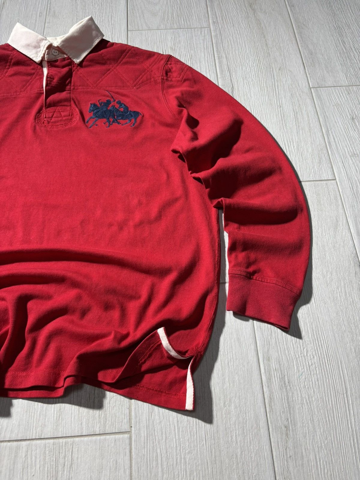 Polo Ralph Lauren VTG Polo Ralph Lauren Rugby Long Sleeve Big Pony Retro L-XL Size US XL / EU 56 / 4 - 4 Thumbnail