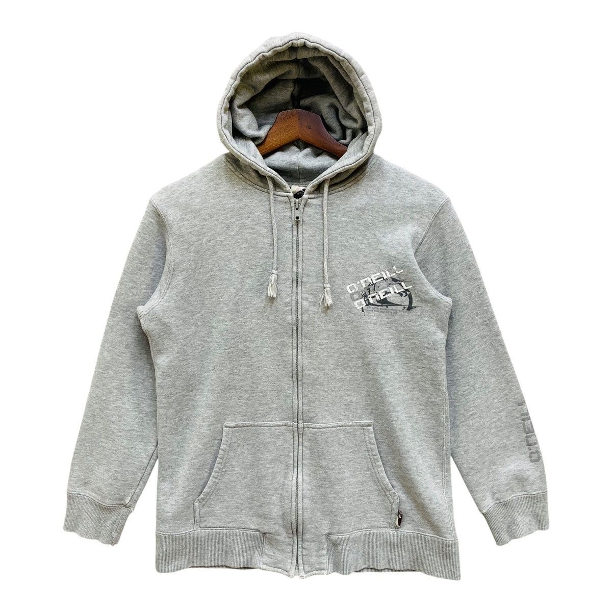O'Neill Vintage Oneill Surfwear Hoodie Zip Up Distressed Medium Grey Size US M / EU 48-50 / 2 - 1 Thumbnail