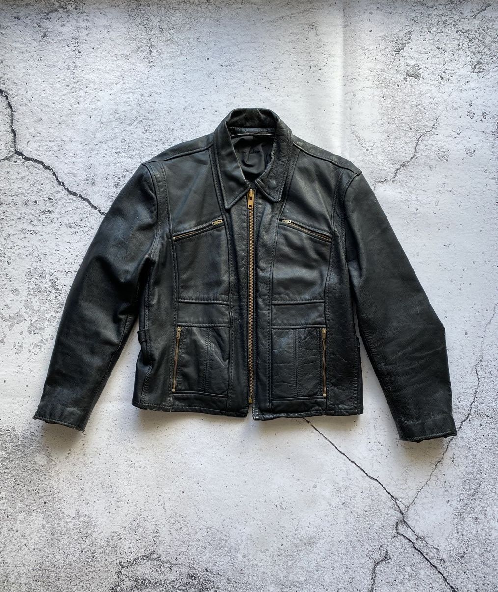 Other Steinmark men’s rare leather motorcycle jacket talon zipper Size US S / EU 44-46 / 1 - 1 Thumbnail