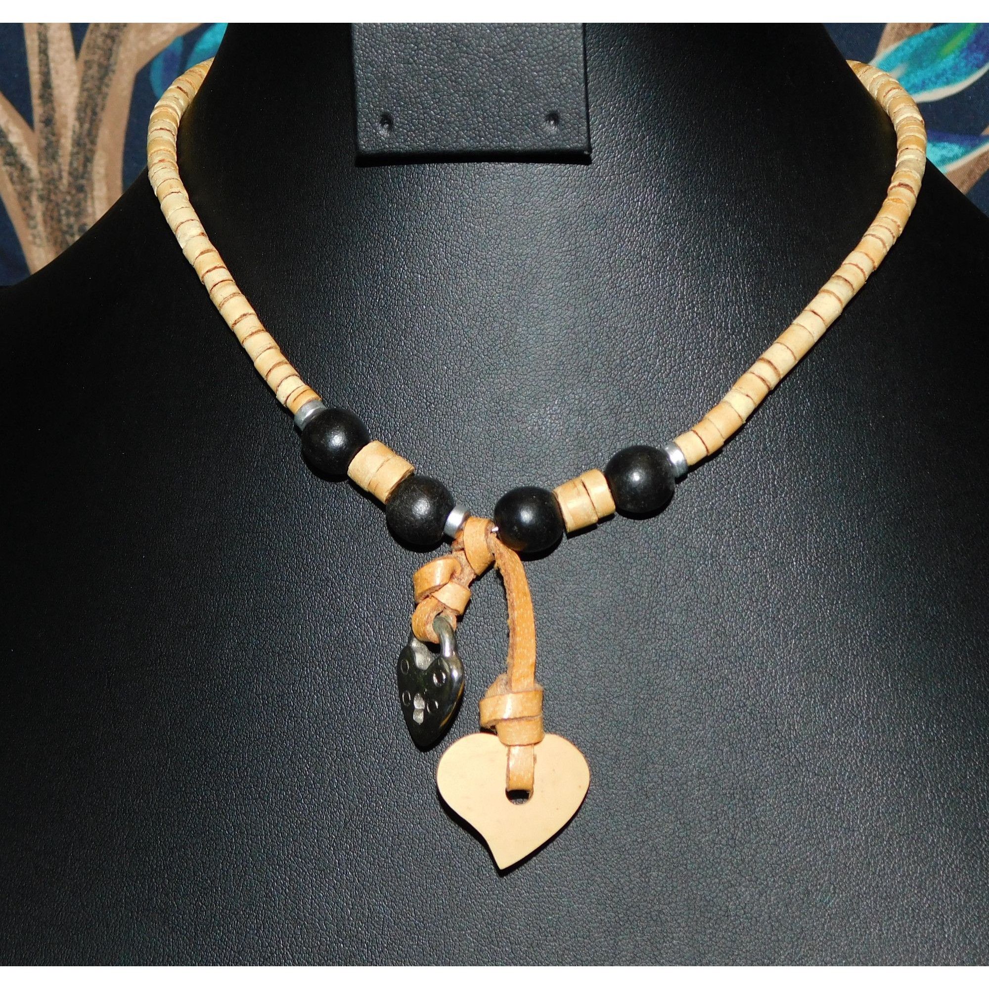 Other Rustic Wooden Heart Lock Pendant Necklace Size ONE SIZE - 3 Thumbnail