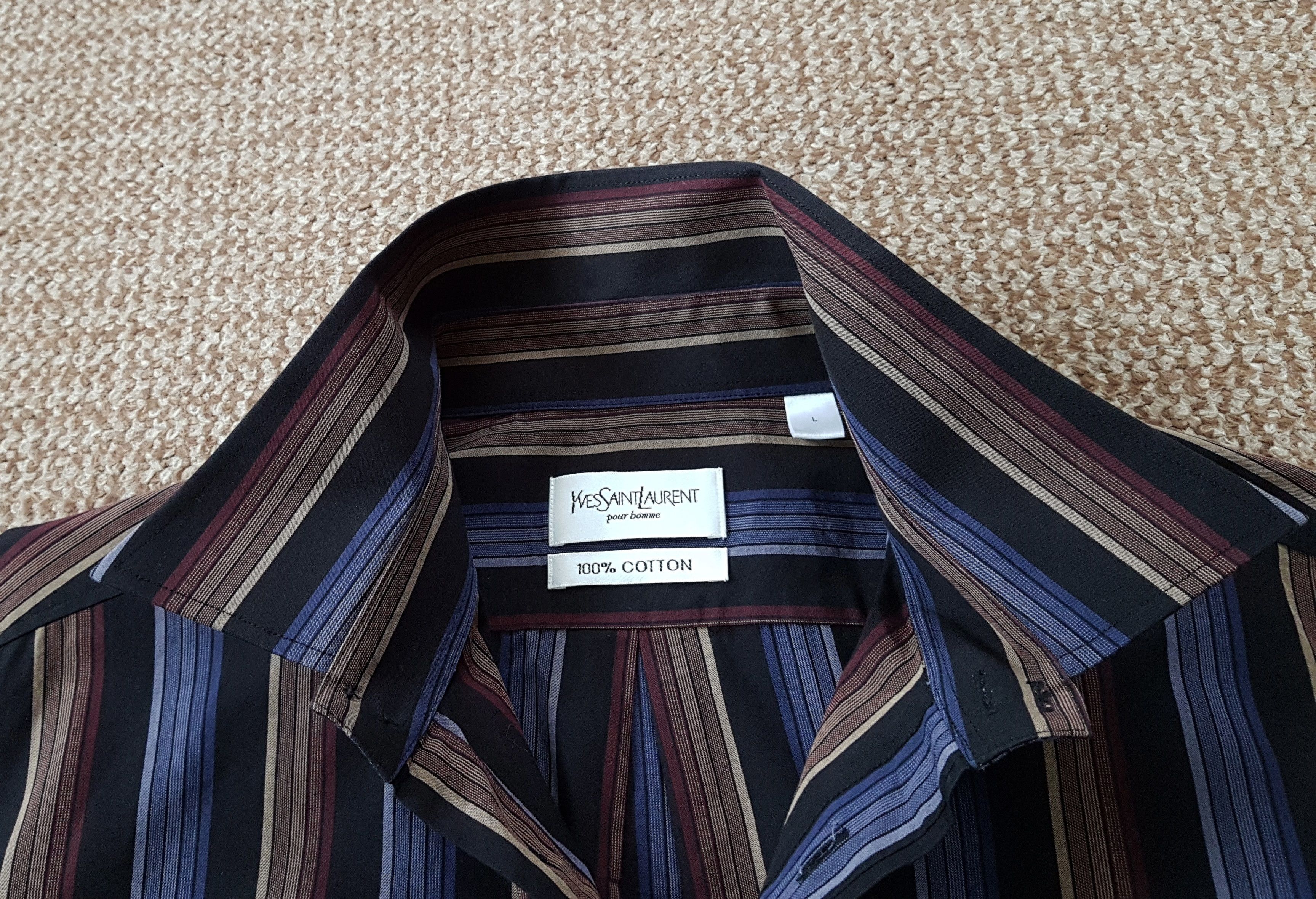 Yves Saint Laurent Vintage YSL Yves Saint Laurent Stripe Shirt sz L Size US L / EU 52-54 / 3 - 7 Thumbnail