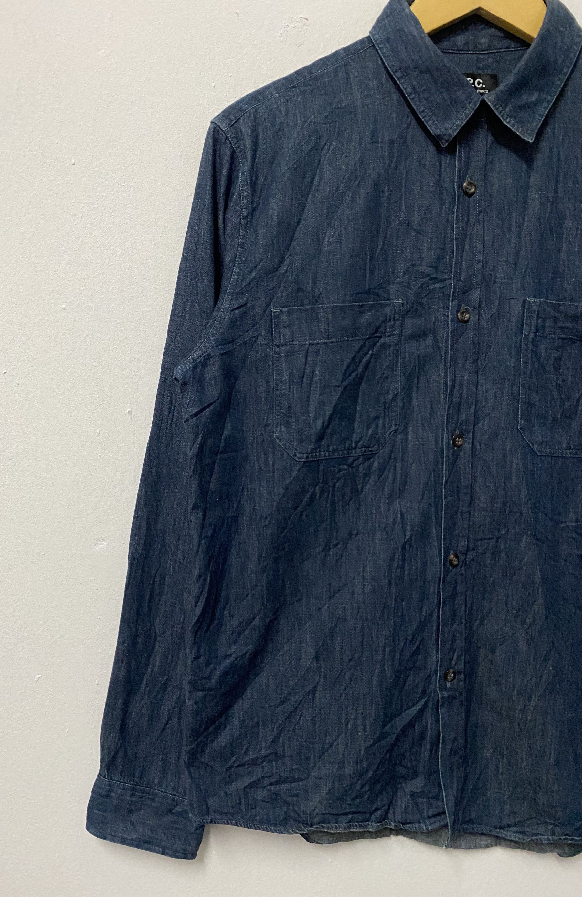 A.P.C. Vintage A.P.C Chambray Jeans Button Up Shirts Size US M / EU 48-50 / 2 - 5 Thumbnail