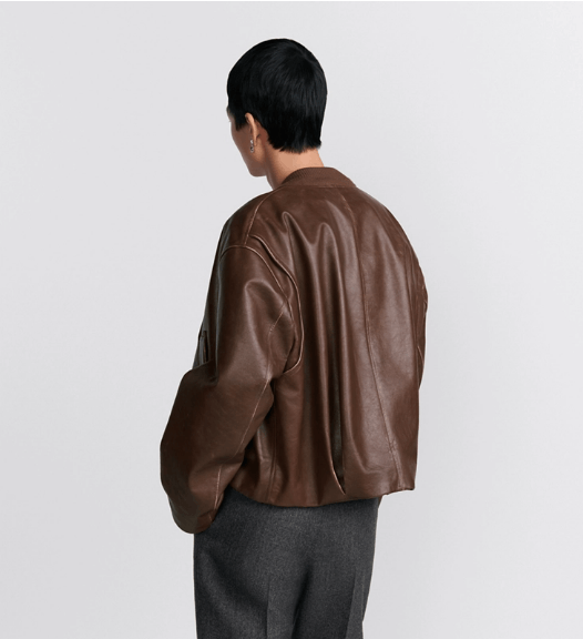Dior o1w1db10525 443L40 Couture Bomber Jacket in Brown Size US L / EU 52-54 / 3 - 6 Thumbnail