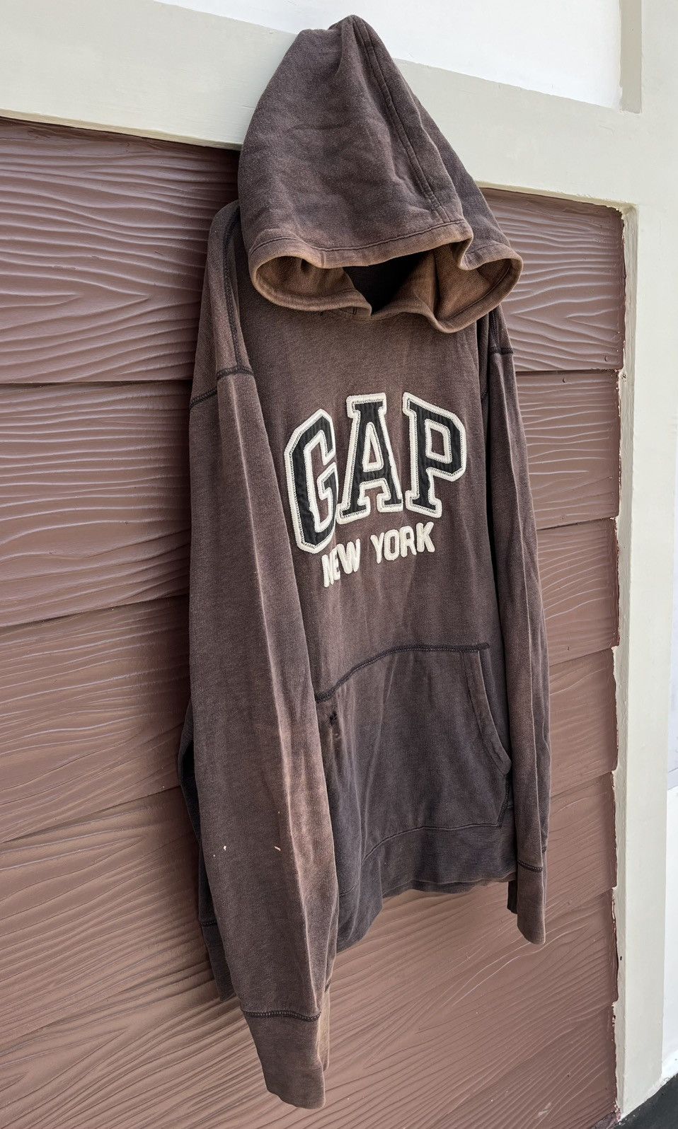 Gap Vintage GAP Big Logo Brown Tiedie Hoodie Size US L / EU 52-54 / 3 - 3 Thumbnail