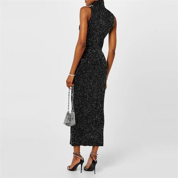 Missoni o1g2r1mq1124 Sequined Maxi Dresse in Black & Silver Size XS / US 0-2 / IT 36-38 - 5 Thumbnail