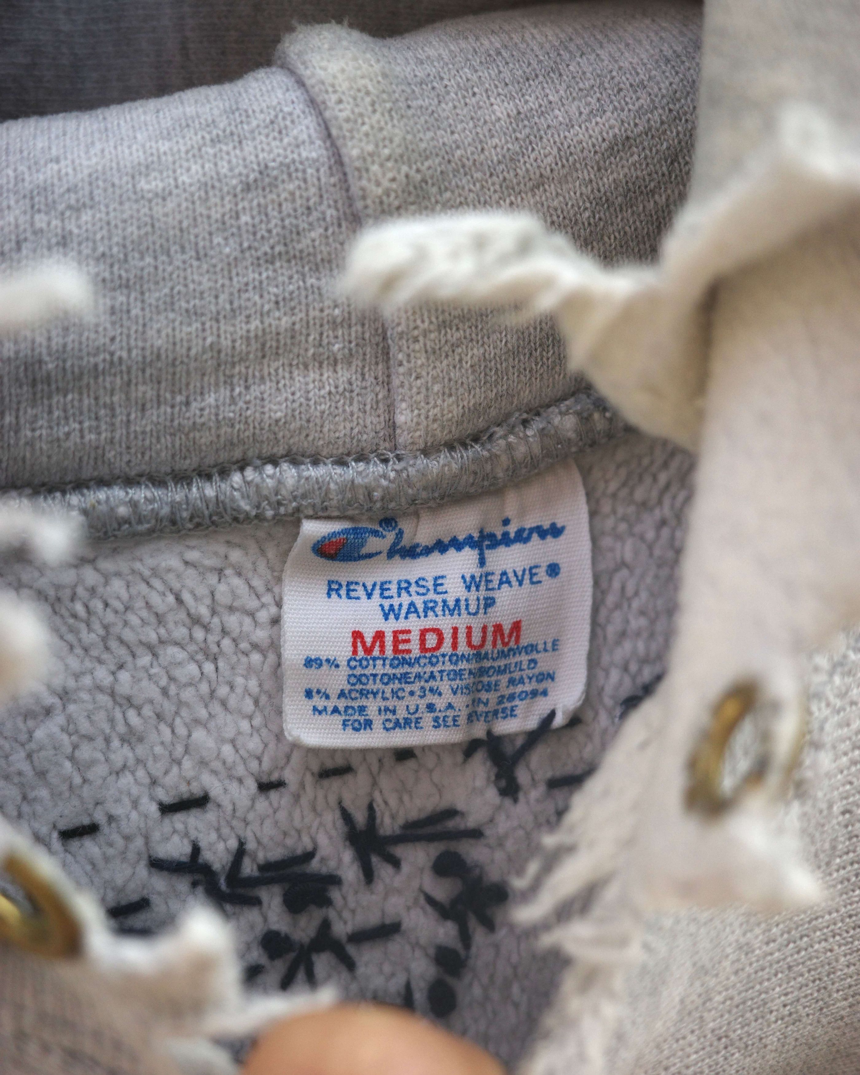 Champion 80's Champion Reverse Weave Sashiko Hoodie Size US M / EU 48-50 / 2 - 3 Thumbnail
