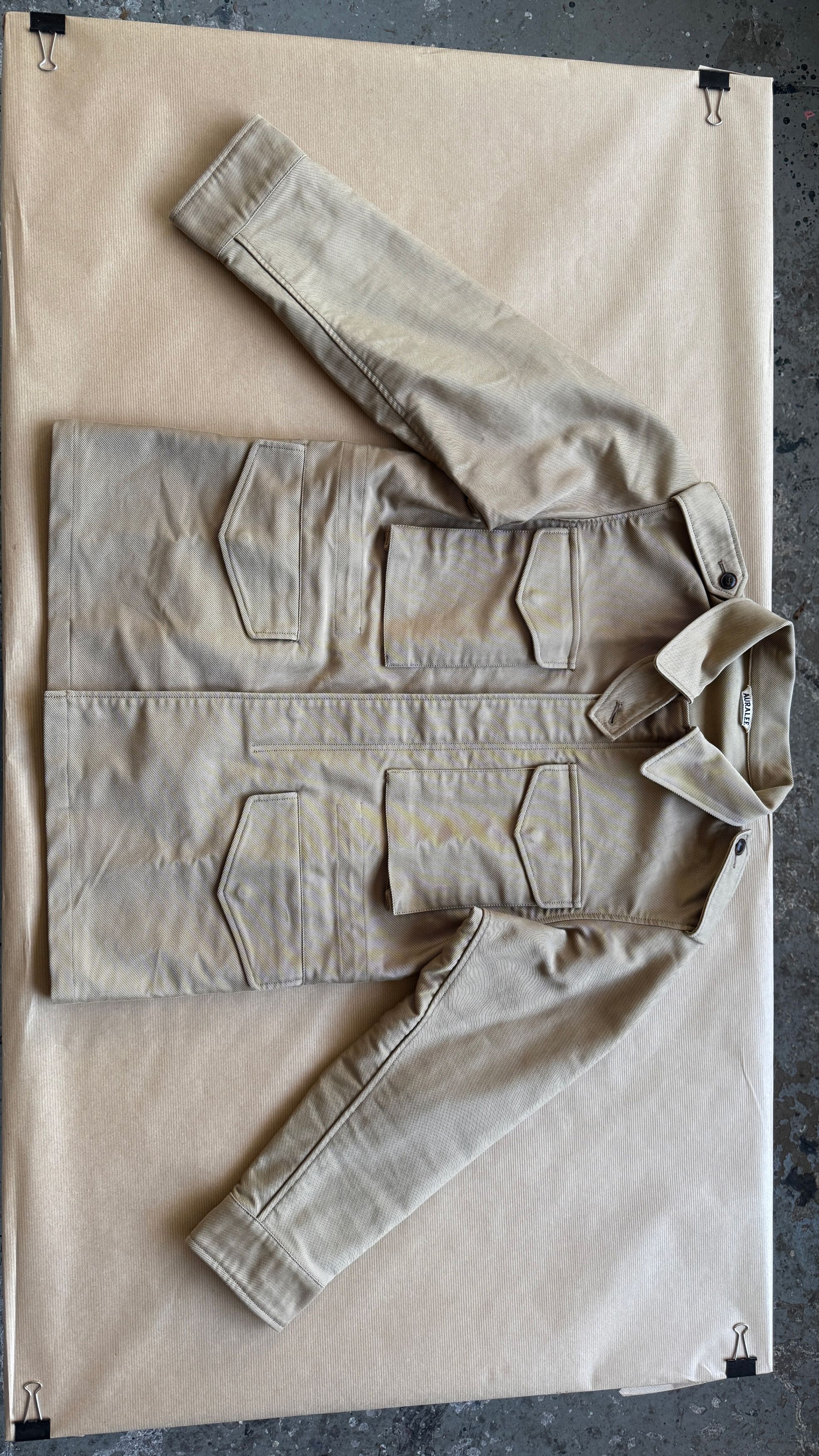 Auralee aa . 3 . M65 WASHED DOUBLE CLOTH FIELD JACKET . A6SB01AR Size US S / EU 44-46 / 1 - 6 Thumbnail
