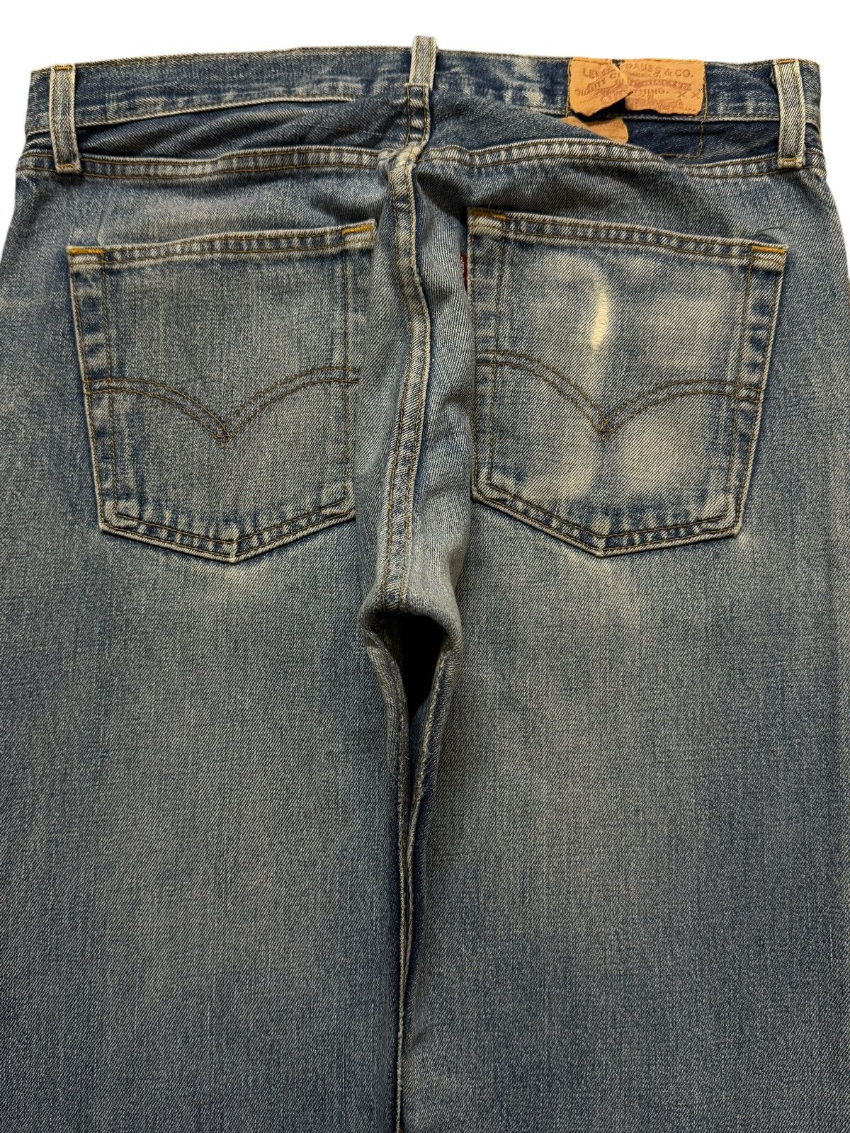 Levi's Vintage 90s Levis 505 Blue Faded Wash Distress Straight Leg Size US 32 / EU 48 - 4 Thumbnail