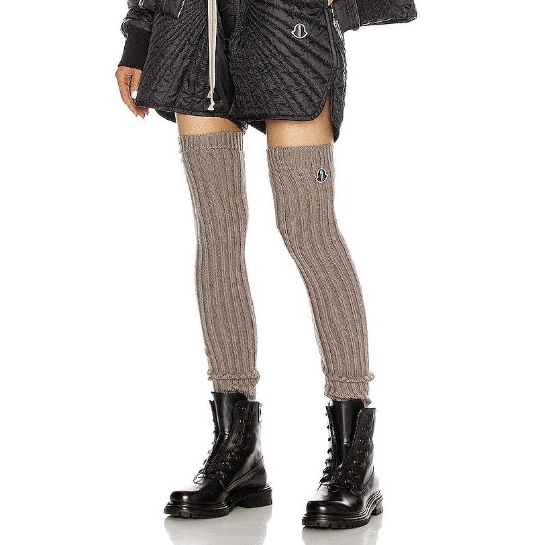 Moncler × Rick Owens MONCLER + RICK OWENS Thigh High Stocking in Dust Size ONE SIZE - 1 Thumbnail