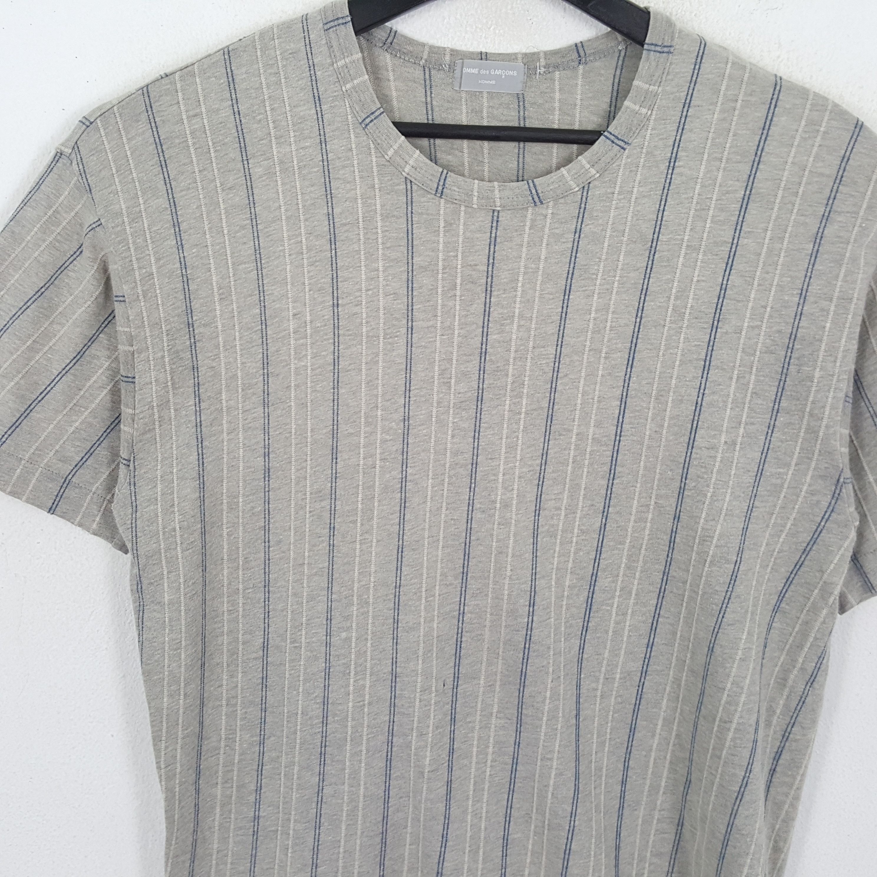 Comme des Garcons Homme × Japanese Brand × Vintage COMME DES GARCONS HOMME Stripes Design Style Tshirt dp1 Size US M / EU 48-50 / 2 - 2 Thumbnail