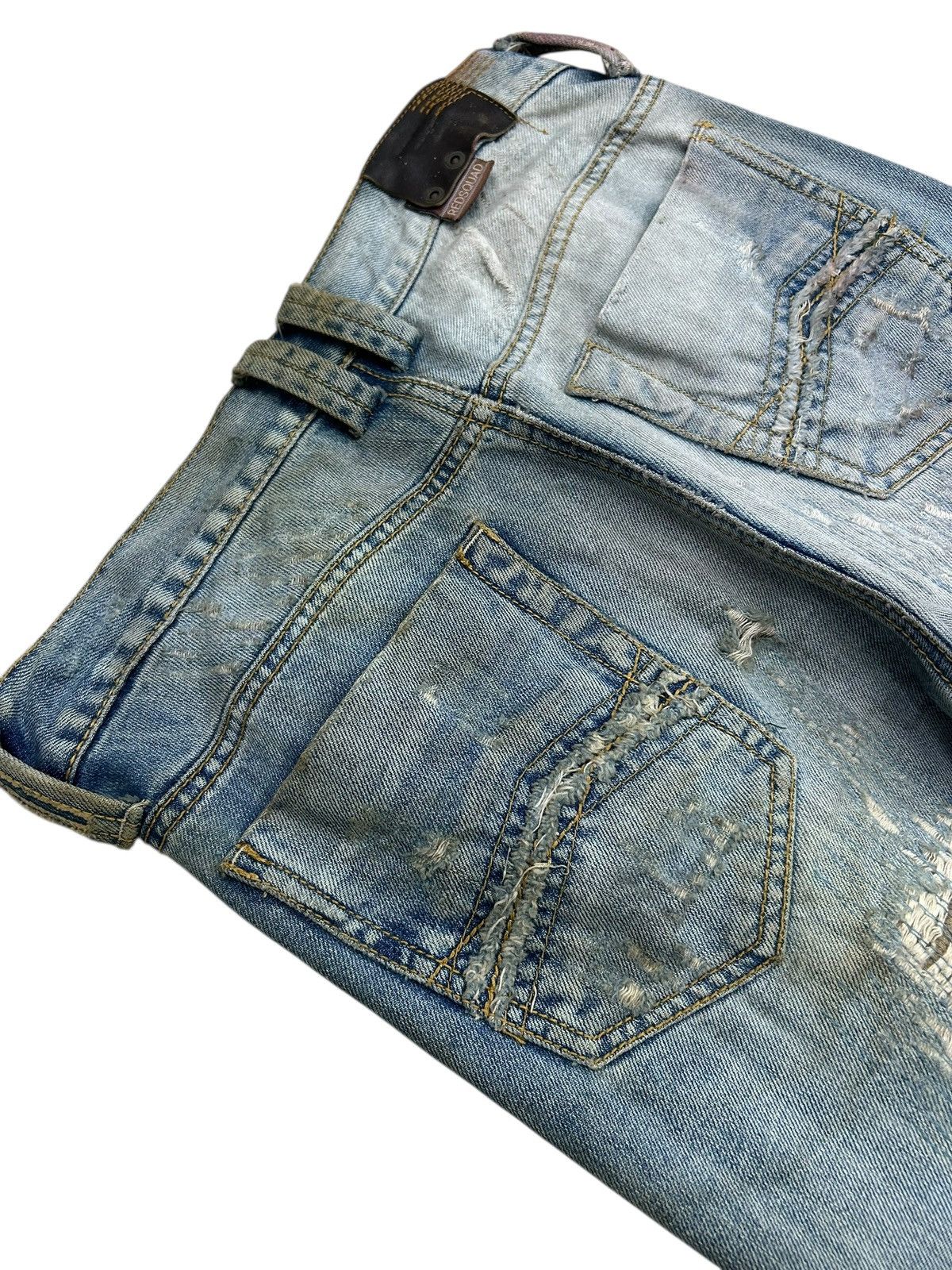 Le Grande Bleu (L.G.B.) Vintage Flare Redsquad Denim Uruboro Stitch Distressed Dirty Size US 30 / EU 46 - 16 Thumbnail