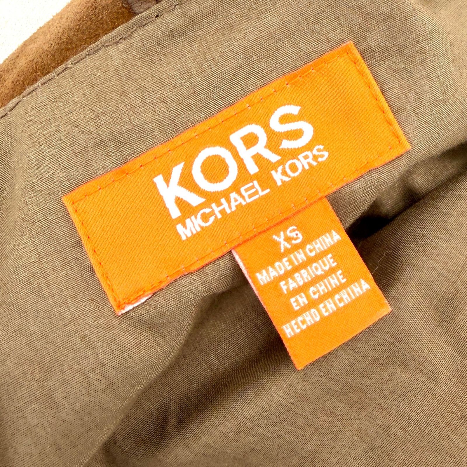 Michael Kors Vintage Y2K Brown Genuine Leather Soft Draped Moto Jacket Size XS / US 0-2 / IT 36-38 - 7 Thumbnail