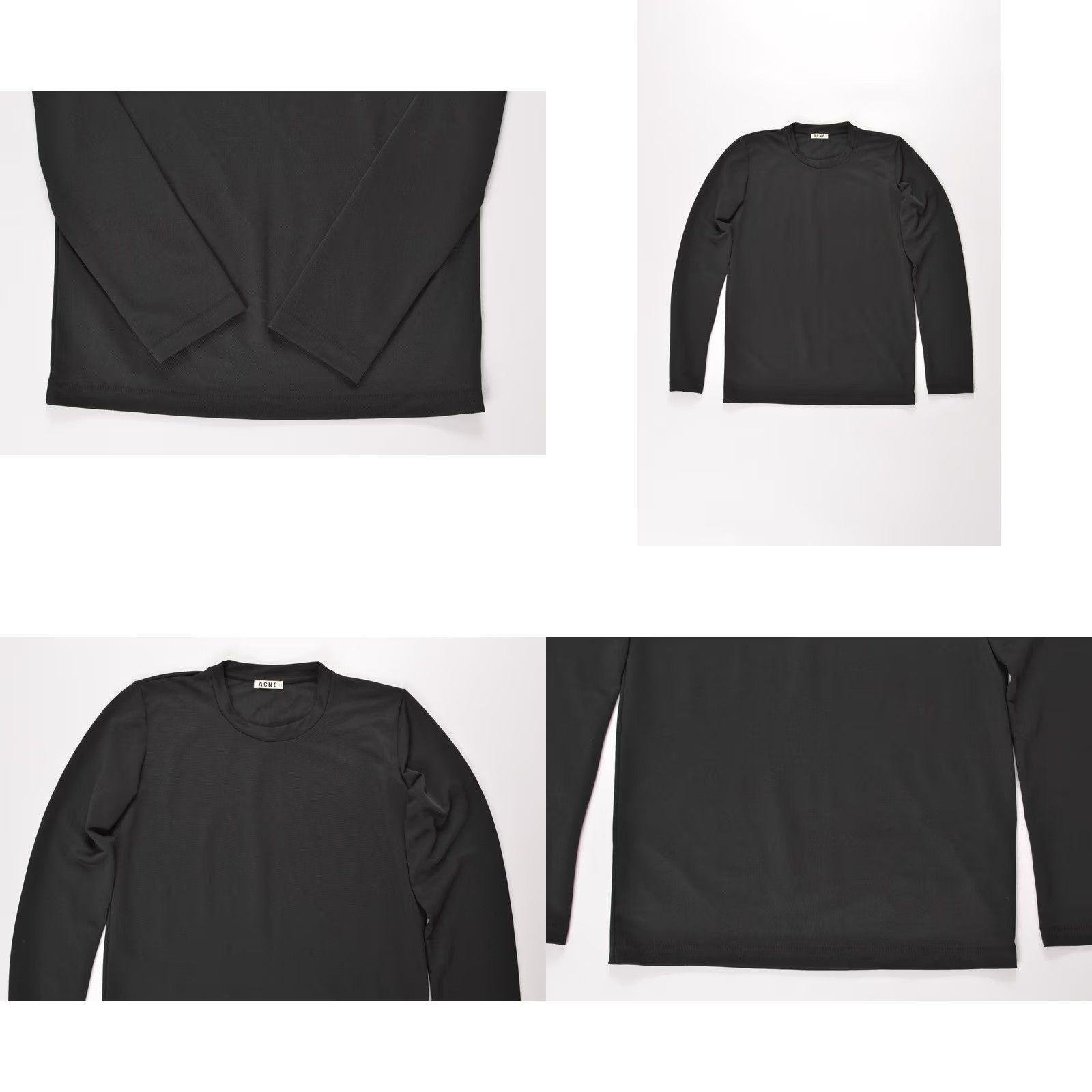 Acne Studios Acne Studios Blix Nylon T-Shirt Longsleeve PAW13 Made in Portugal Size M Black Womens Size M / US 6-8 / IT 42-44 - 8 Thumbnail
