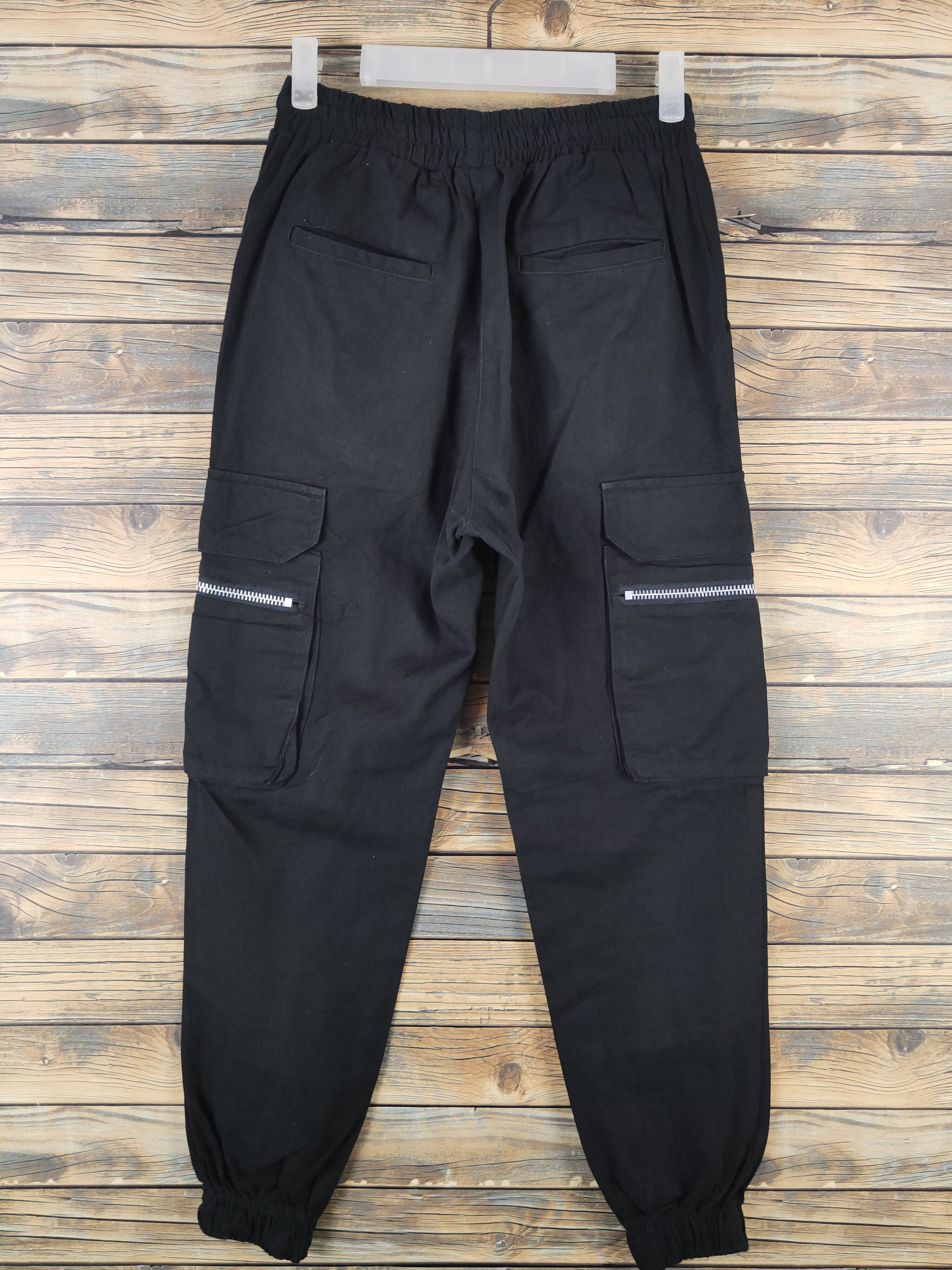 Japanese Brand DL Takeasy Black Multipocket Joggers #1359 Size US 28 / EU 44 - 7 Thumbnail