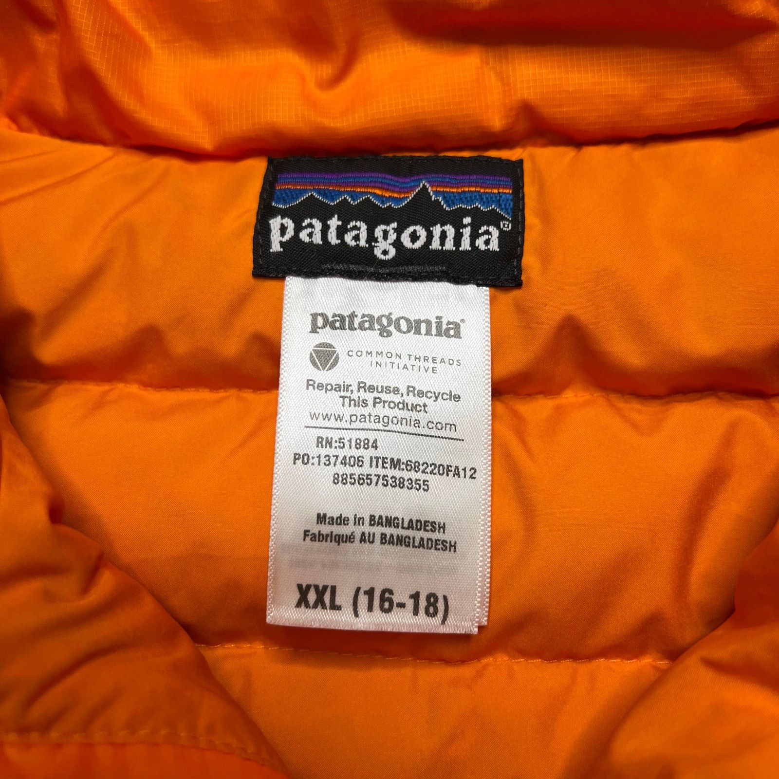 Patagonia Patagonia Down Sweater Vest Orange Youth XXL 16-18 Puffer Size XS / US 0-2 / IT 36-38 - 3 Thumbnail