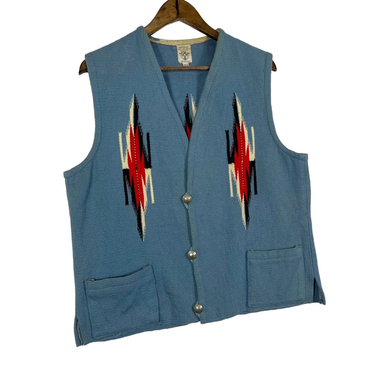 Native × Vintage Vintage 40s Ortega’s Chimayo Southwest Vest Jacket Size US M / EU 48-50 / 2 - 3 Thumbnail