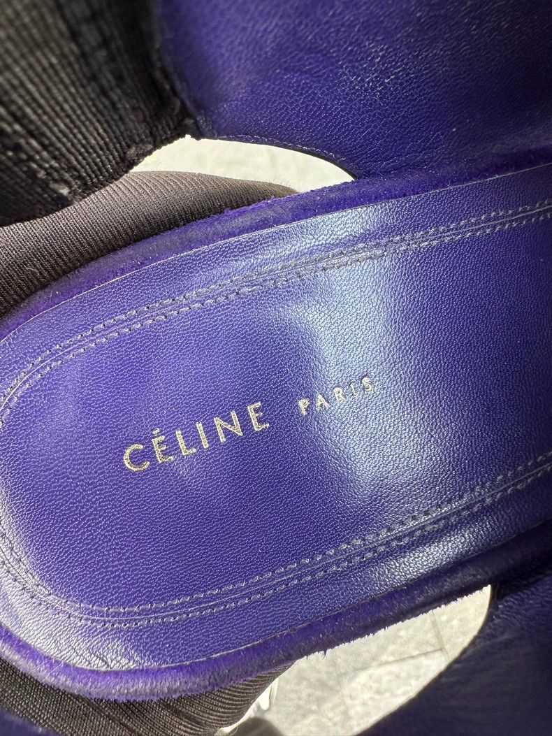 Celine Celine Black Purple High Heel Shoes Size US 7 / IT 37 - 7 Thumbnail