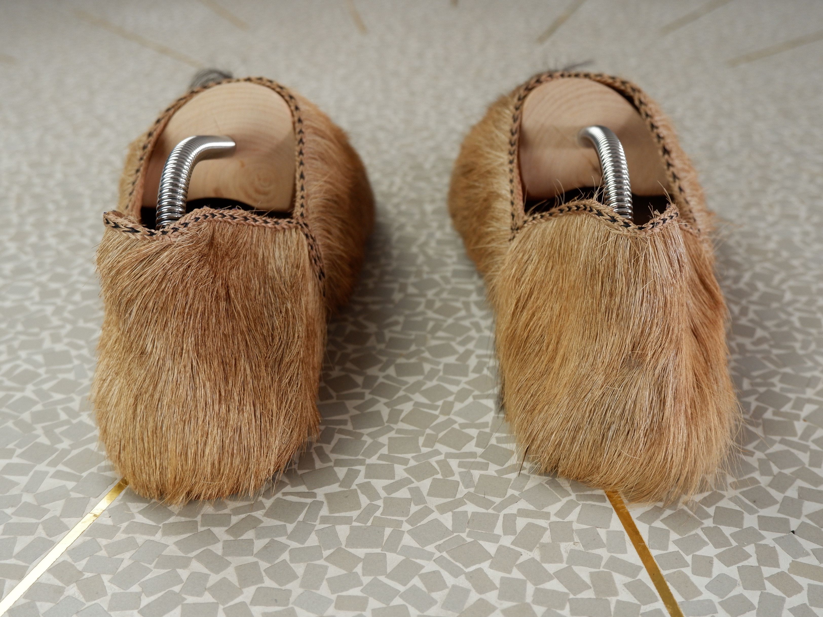 Handmade Last drop! Moroccan goat hair slippers babouche Size US 9 / EU 42 - 4 Thumbnail