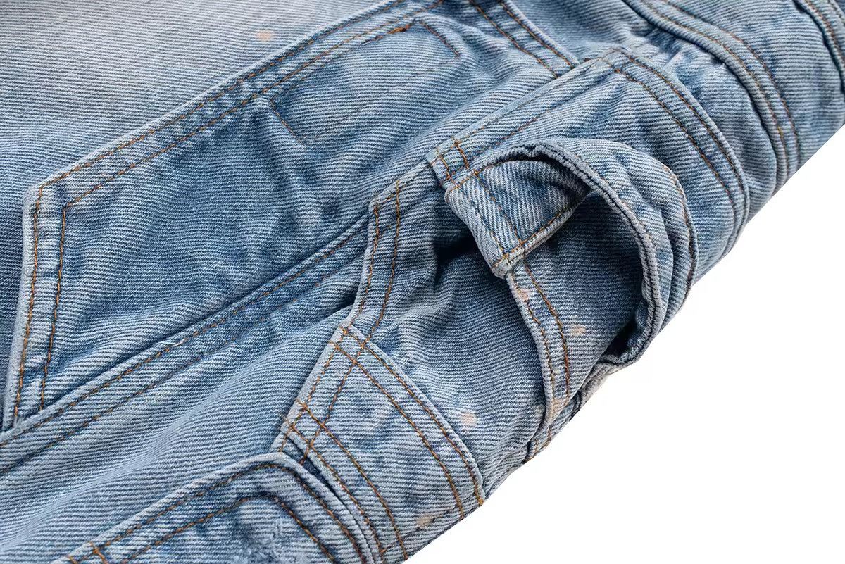 Jean × Vintage Jorts Vintage Washed Distressed Denim Size US 33 - 6 Thumbnail