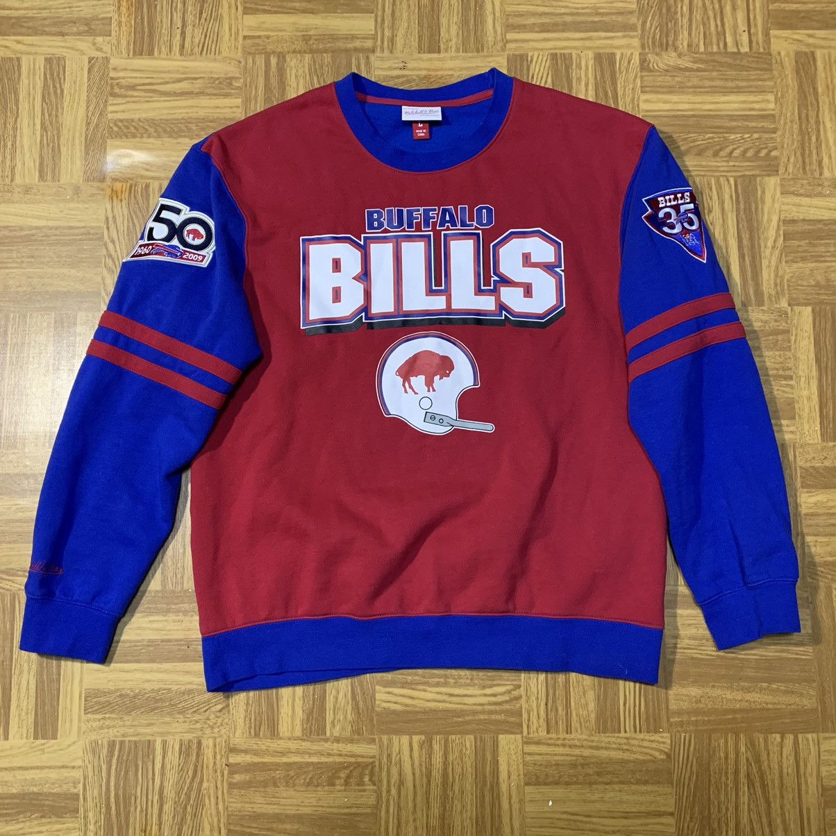 Mitchell & Ness Buffalo Bills Mitchell & Ness NFL L Large Crew sweatshirt Size US L / EU 52-54 / 3 - 3 Thumbnail