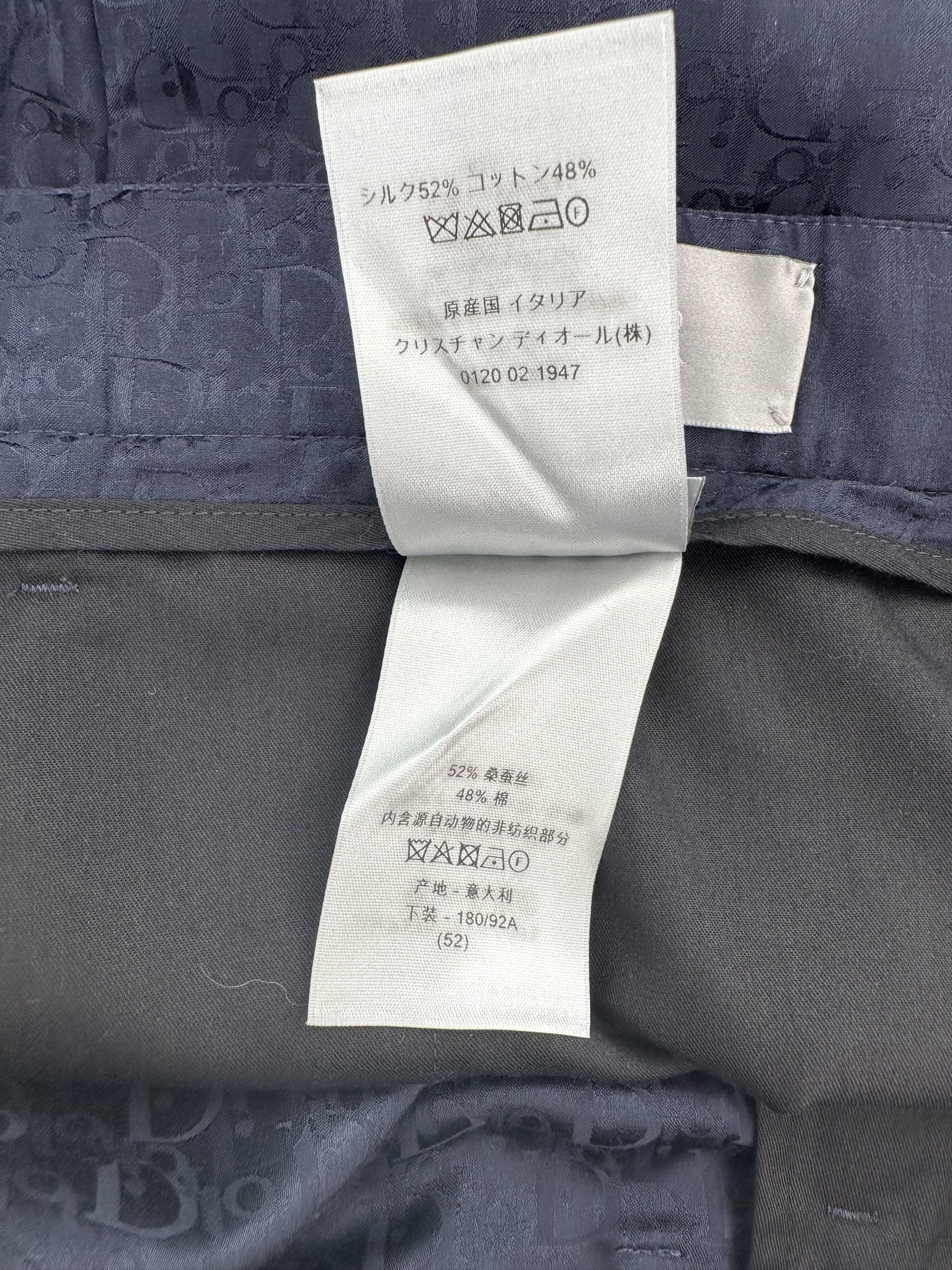 Dior Dior Blue Oblique Silk Shorts Size US 36 / EU 52 - 4 Thumbnail
