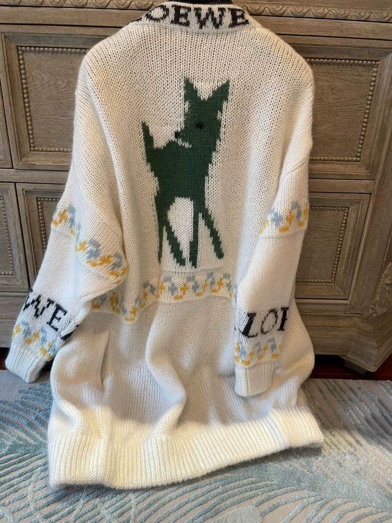 Loewe Loewe Long knitted sweater with pattern Size XS / US 0-2 / IT 36-38 - 2 Thumbnail