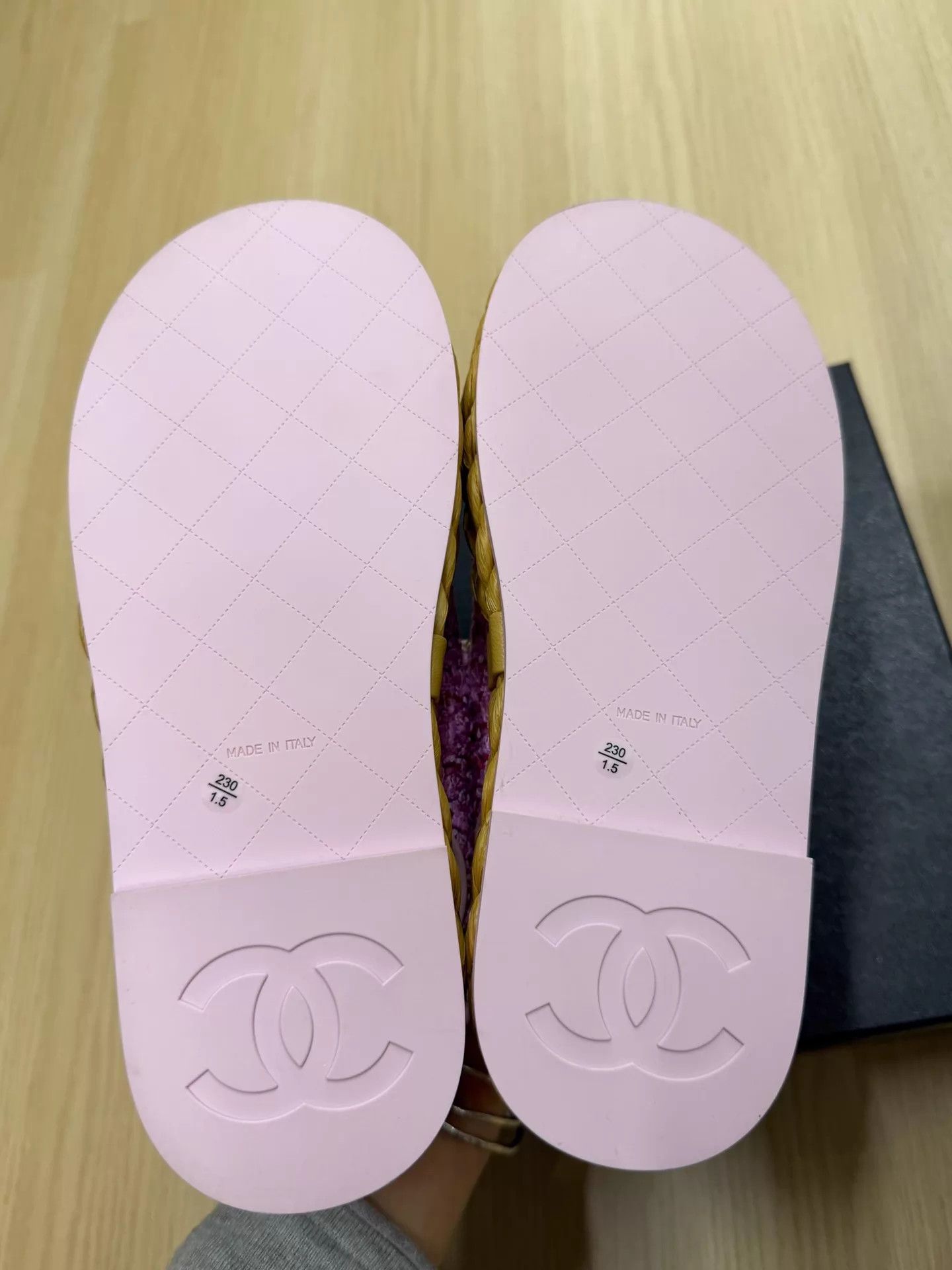 Chanel Chanel Pink Tweed Woven Velcro Sandals 36 Size US 5.5 / IT 35.5 - 4 Thumbnail