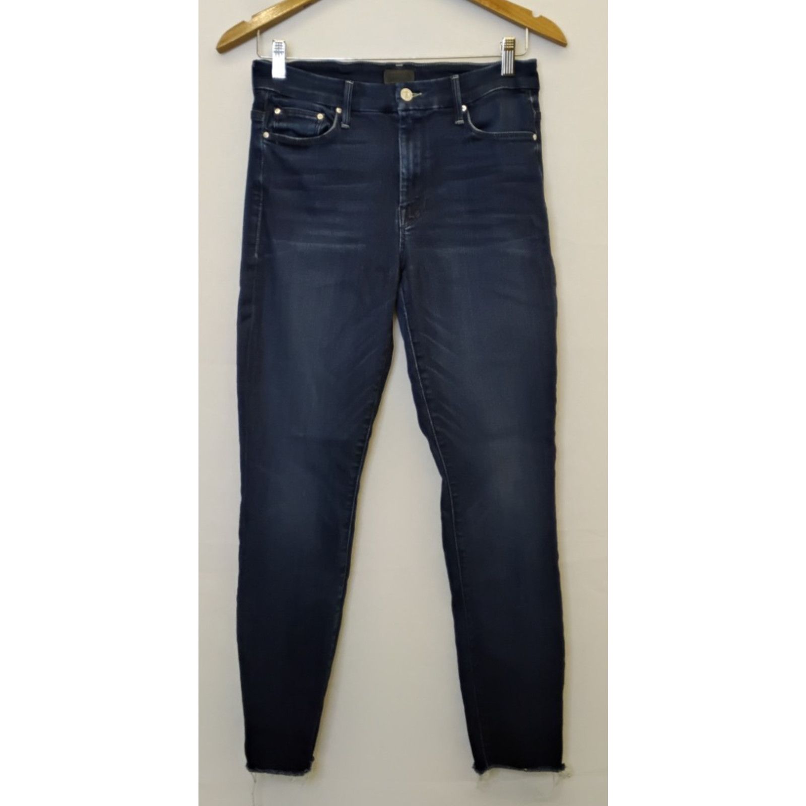 MOTHER Mother Highwaisted Looker Ankle Jean Women's 28 Dark Wash Size 28" / US 6 / IT 42 - 2 Thumbnail