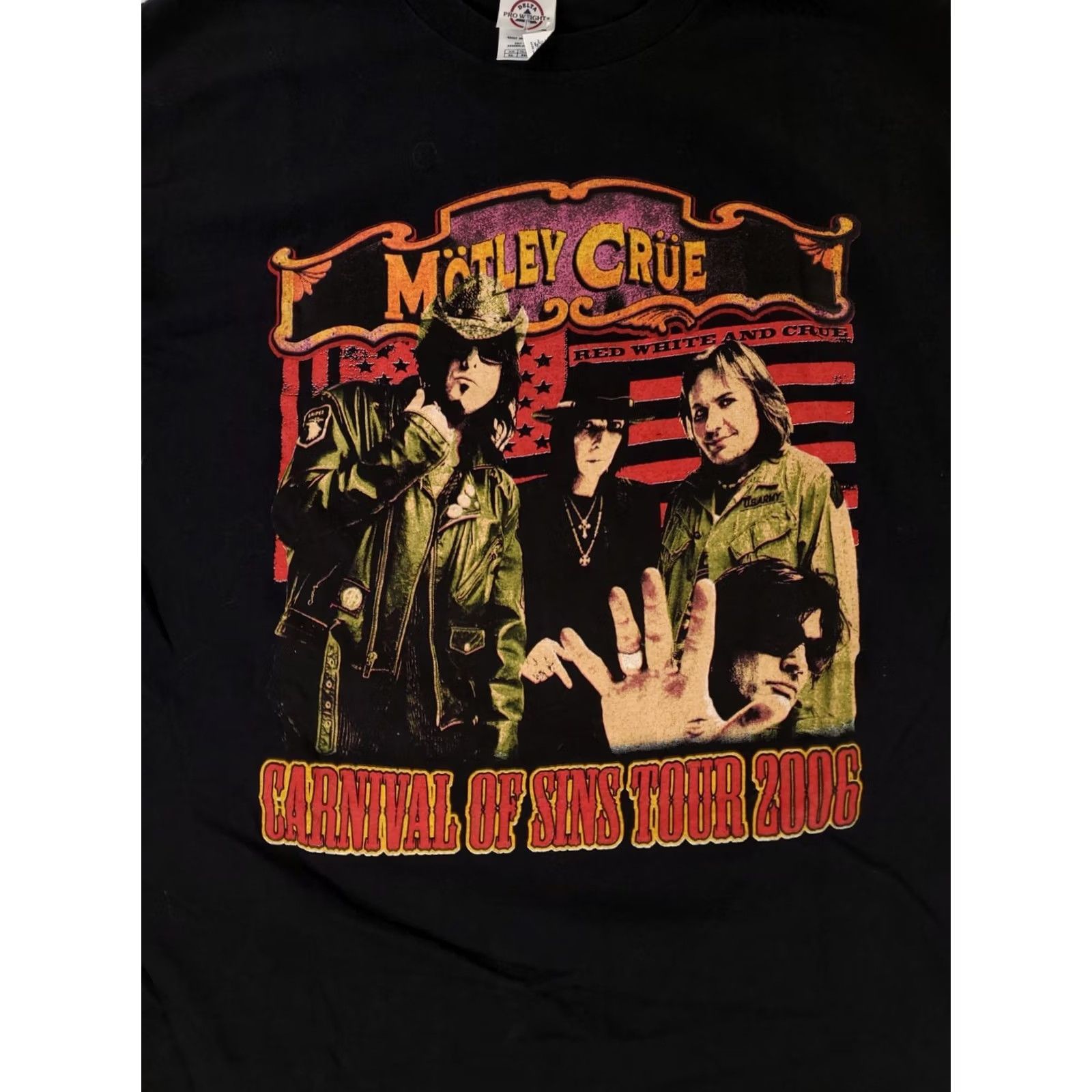 Vintage Motley Crue T Shirt Carnival of Sins Tour 2006 Black Short Sleeve Mens XL Size US XL / EU 56 / 4 - 2 Thumbnail