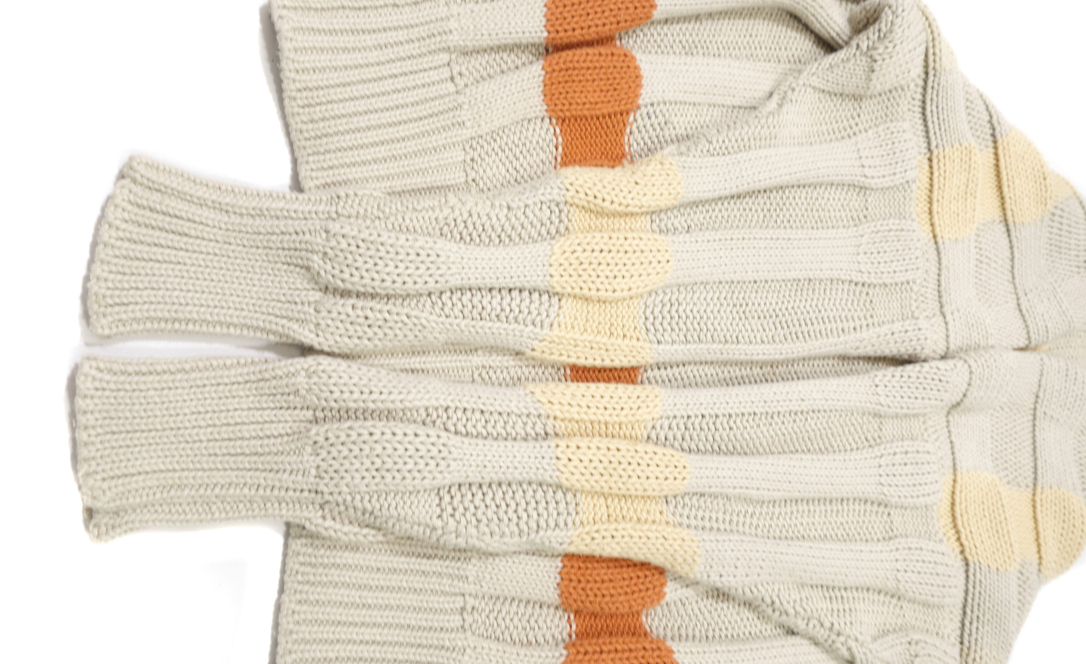 Jil Sander 90s Oversized Cable Knit Striped Sweater Vintage Size M / US 6-8 / IT 42-44 - 5 Thumbnail