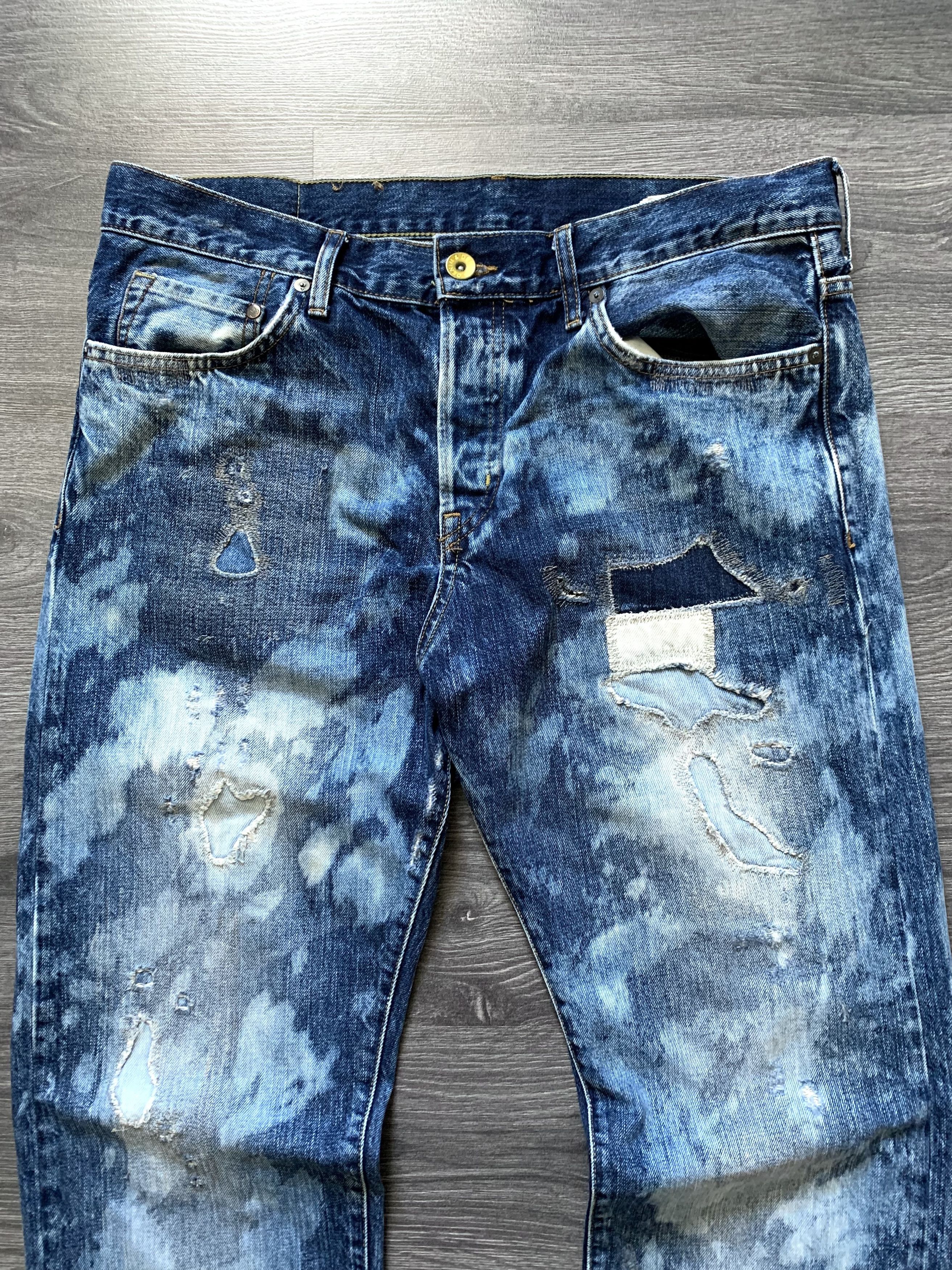 H&M Distressed Denim Jeans Kapital style Y2k Size US 34 / EU 50 - 4 Thumbnail