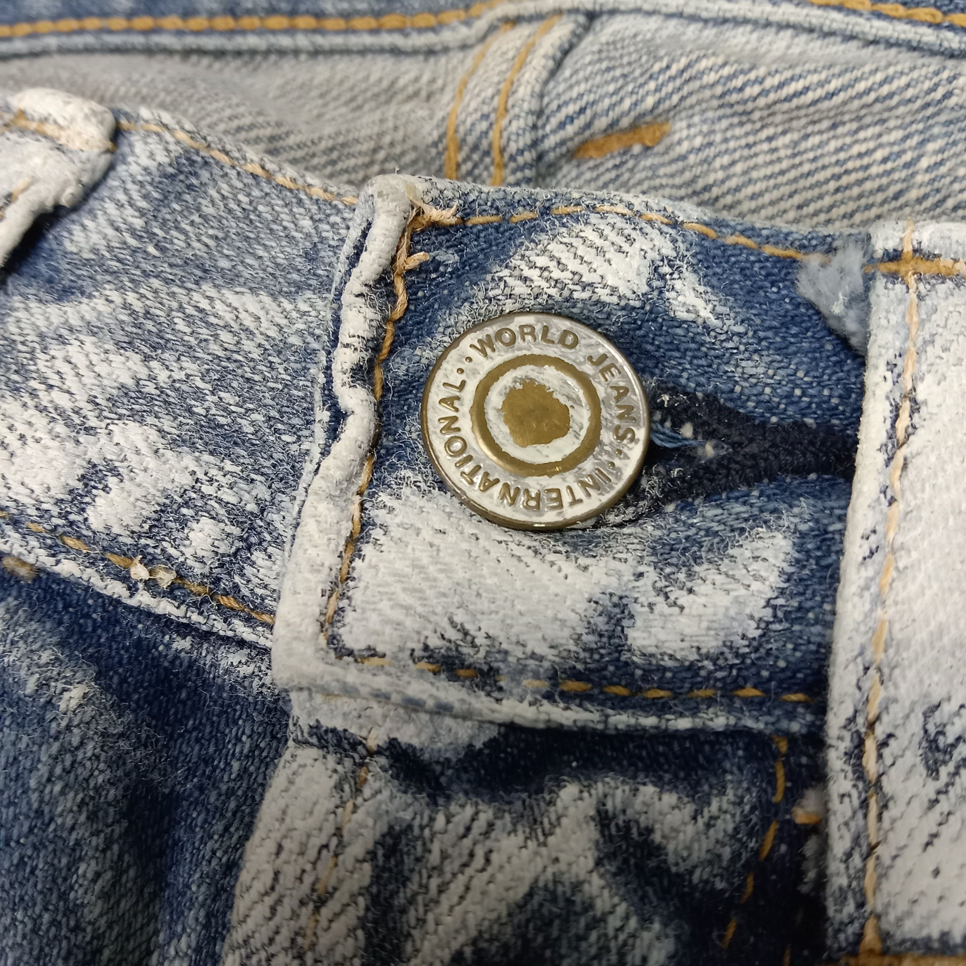 Japanese Brand World Jeans Byemrt. Paris France Denim Jeans Size US 29 - 4 Thumbnail