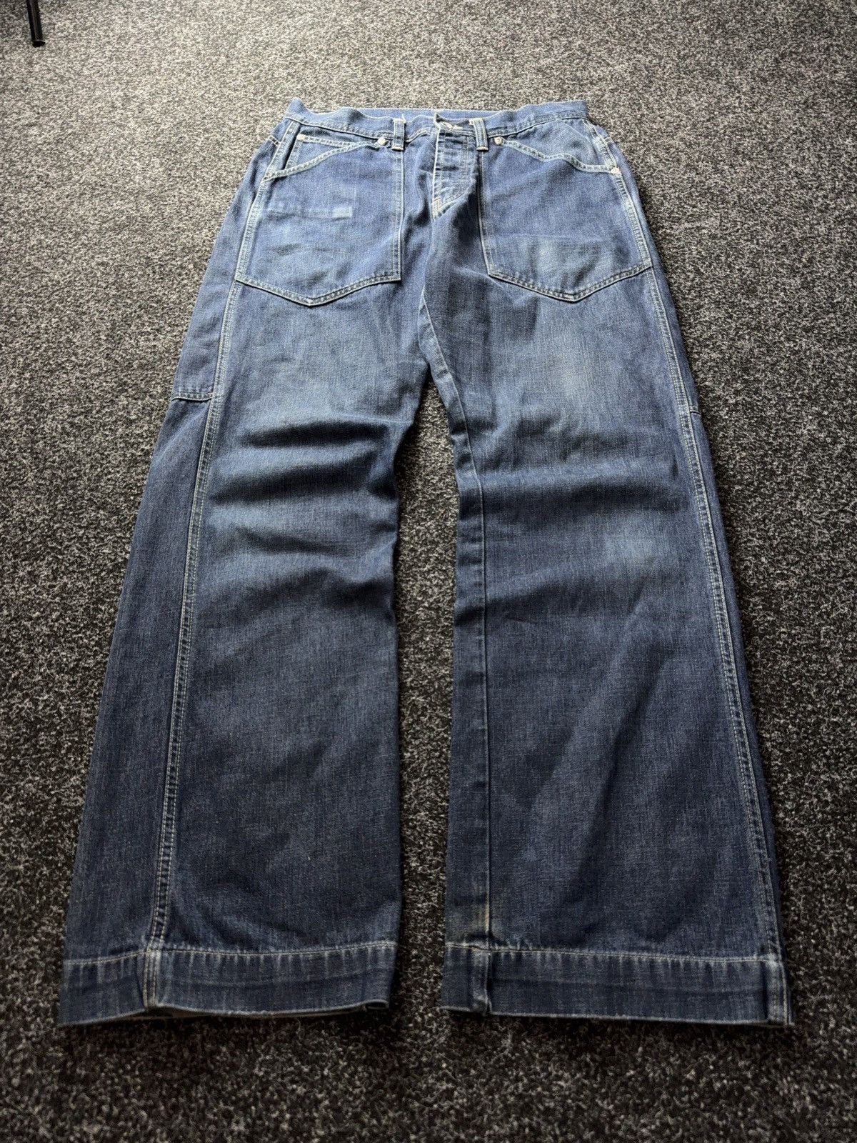 Japanese Brand Y2K 00s Pepe Jeans SK8 Straight Denim Blue 90s Vintage Style Size US 32 / EU 48 - 1 Thumbnail