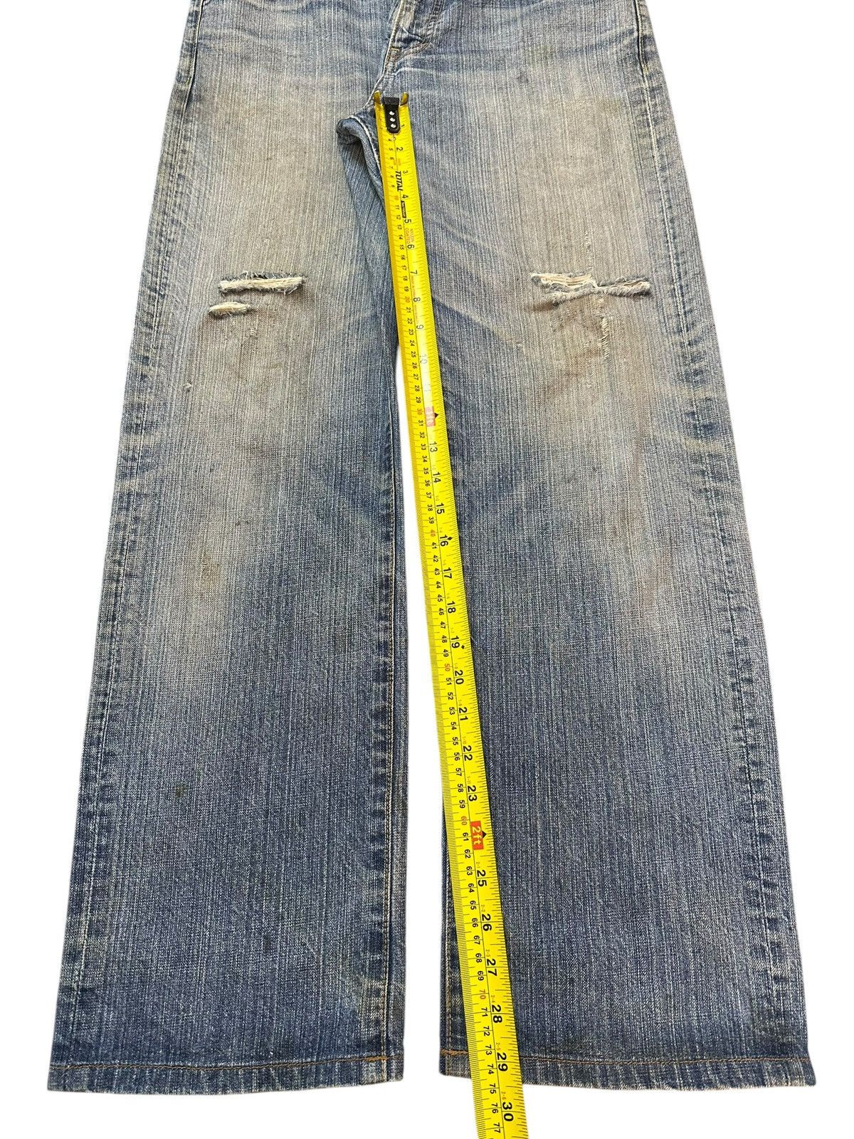 Japanese Brand Vintage Japanese Mud Wash Faded Distress Style Baggy Jeans Size US 32 / EU 48 - 13 Thumbnail