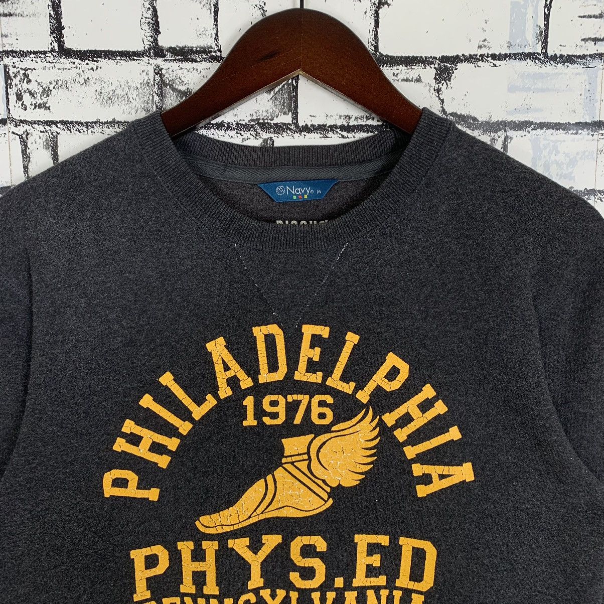 Old Navy × Vintage Vintage Navy Discus American Philadephia 1976 Sweatshirt Size M / US 6-8 / IT 42-44 - 2 Thumbnail