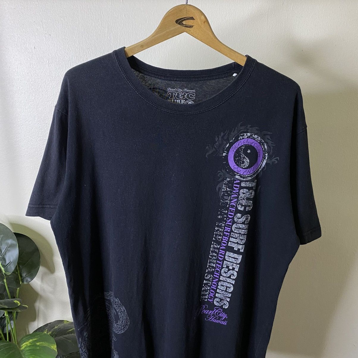 Vintage Y2K T&C Surf Affliction Design Surfing T Shirt Size US XL / EU 56 / 4 - 7 Thumbnail